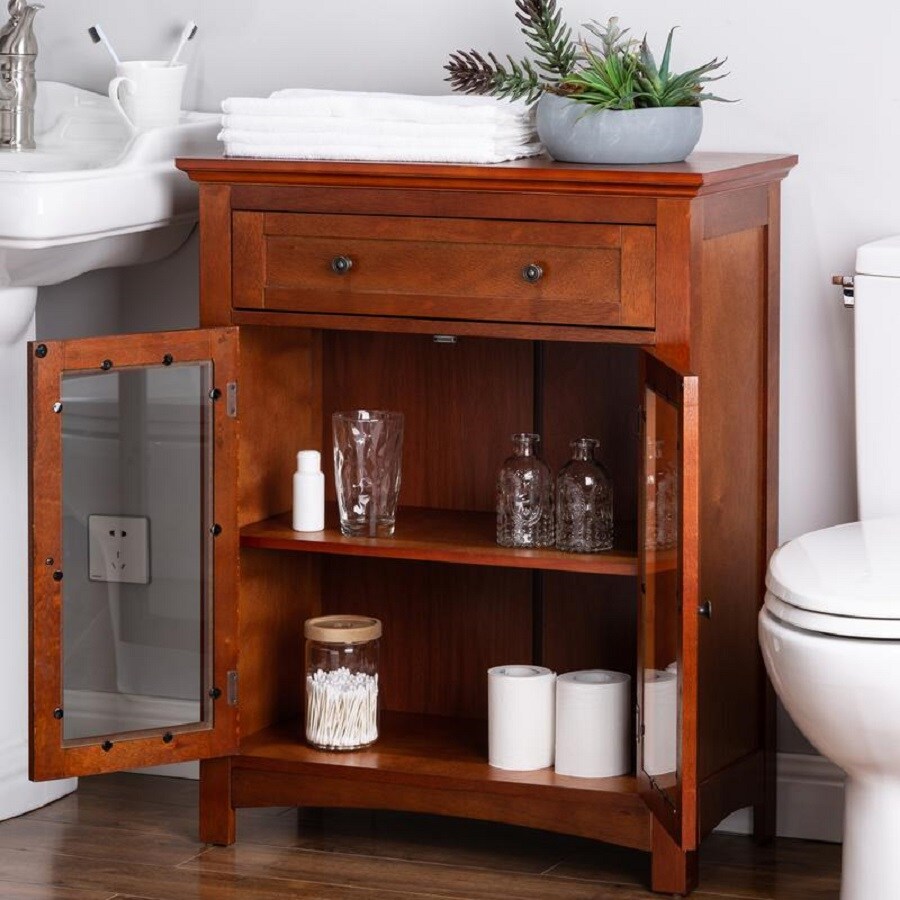  glitzhome 68 H Wooden Free Standing Bathroom Cabinet