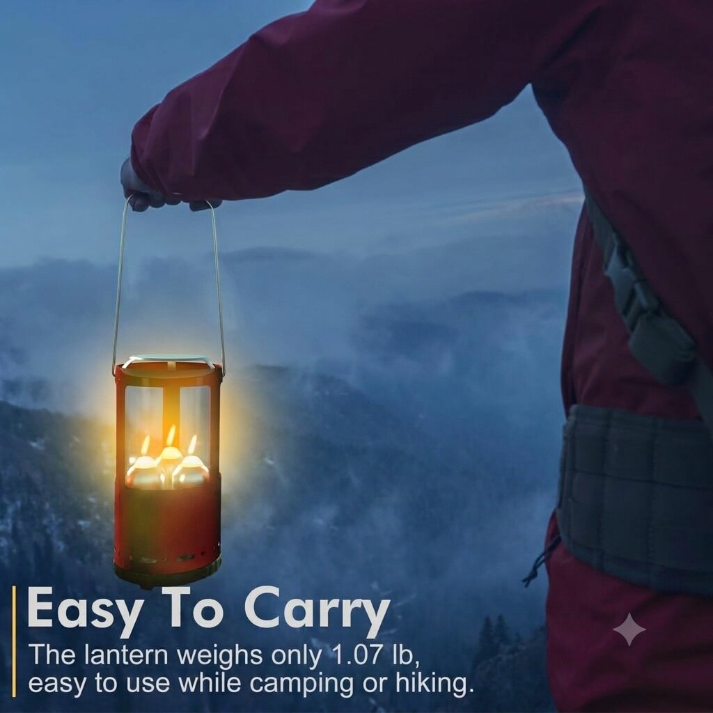 Misopily Candle Lantern Green Camping Essential for Outdoor and