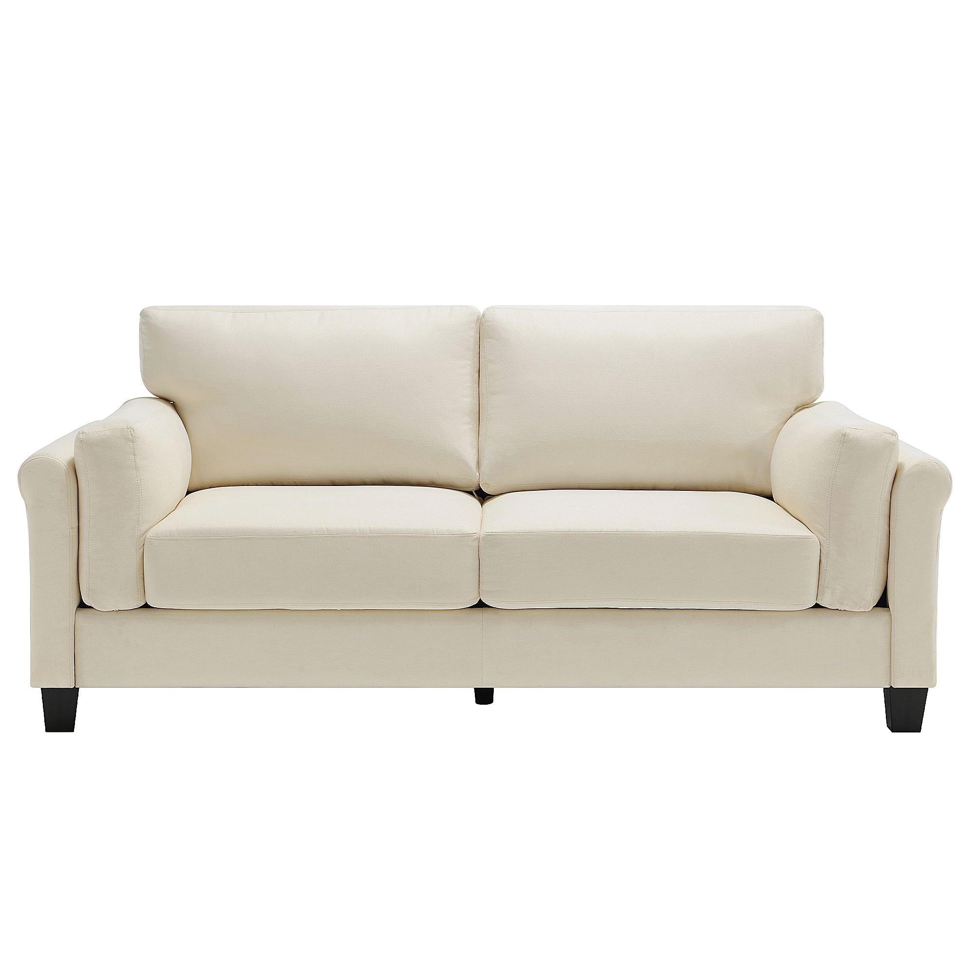 FARATI P302-BEIGE-3 78.5-in W Modern Off-white Sofa