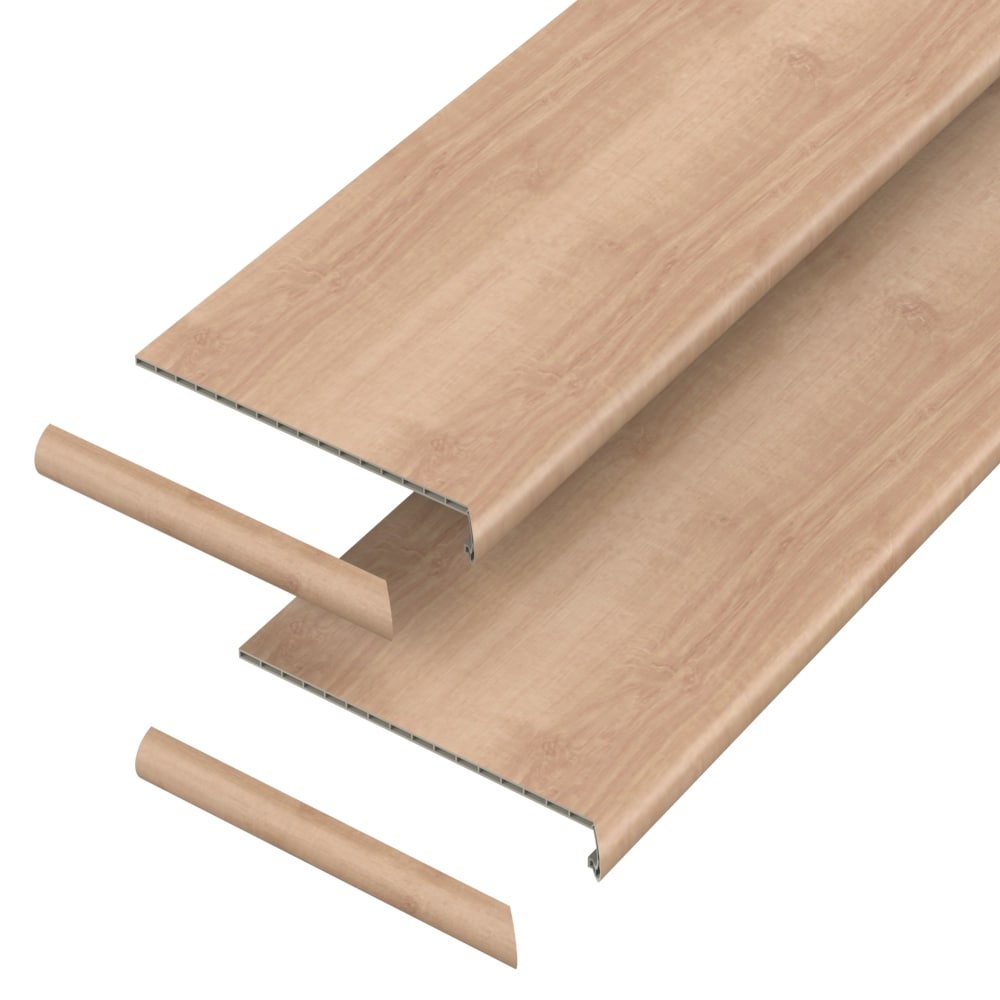 Pergo VTRDS-PR033 StairCraft (2-Pack) 48-in x 12.2-in x 1.73-in Lisbon Vinyl Reversible return Bullnose Stair Tread