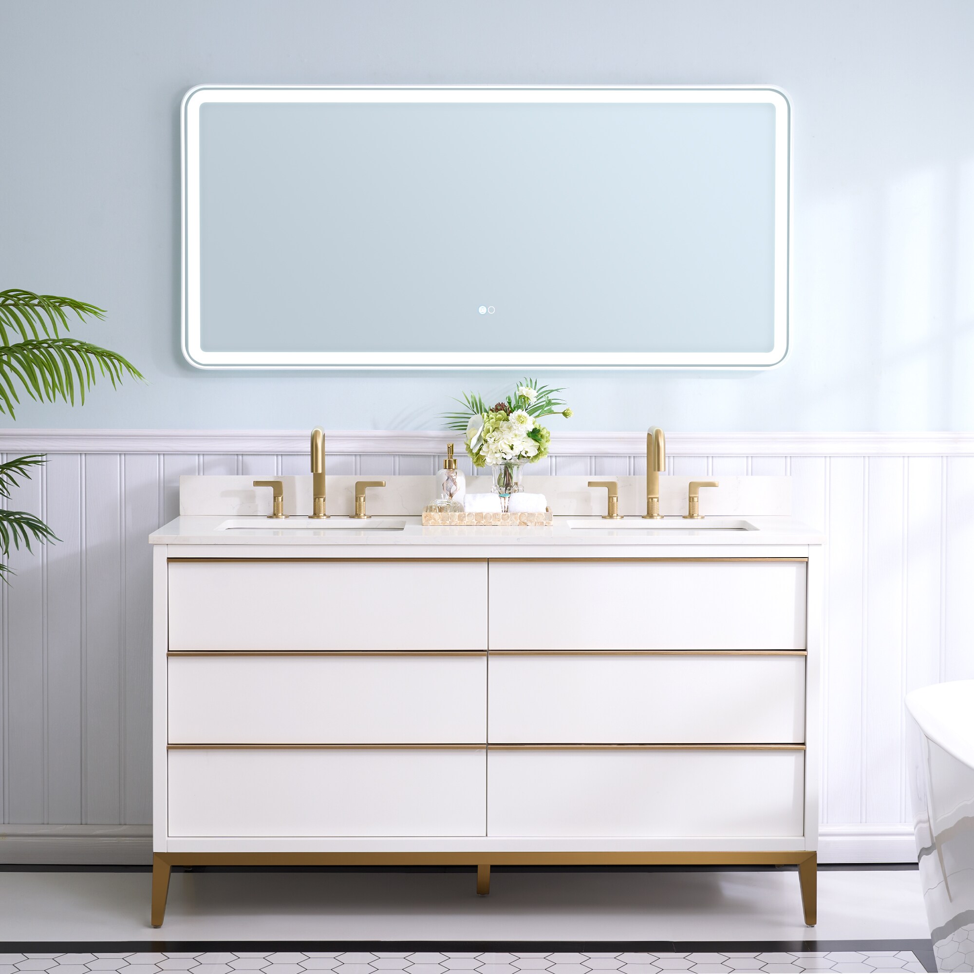 WELLFOR W9FM6028WT Framed-Bath-Mirrors - View #3