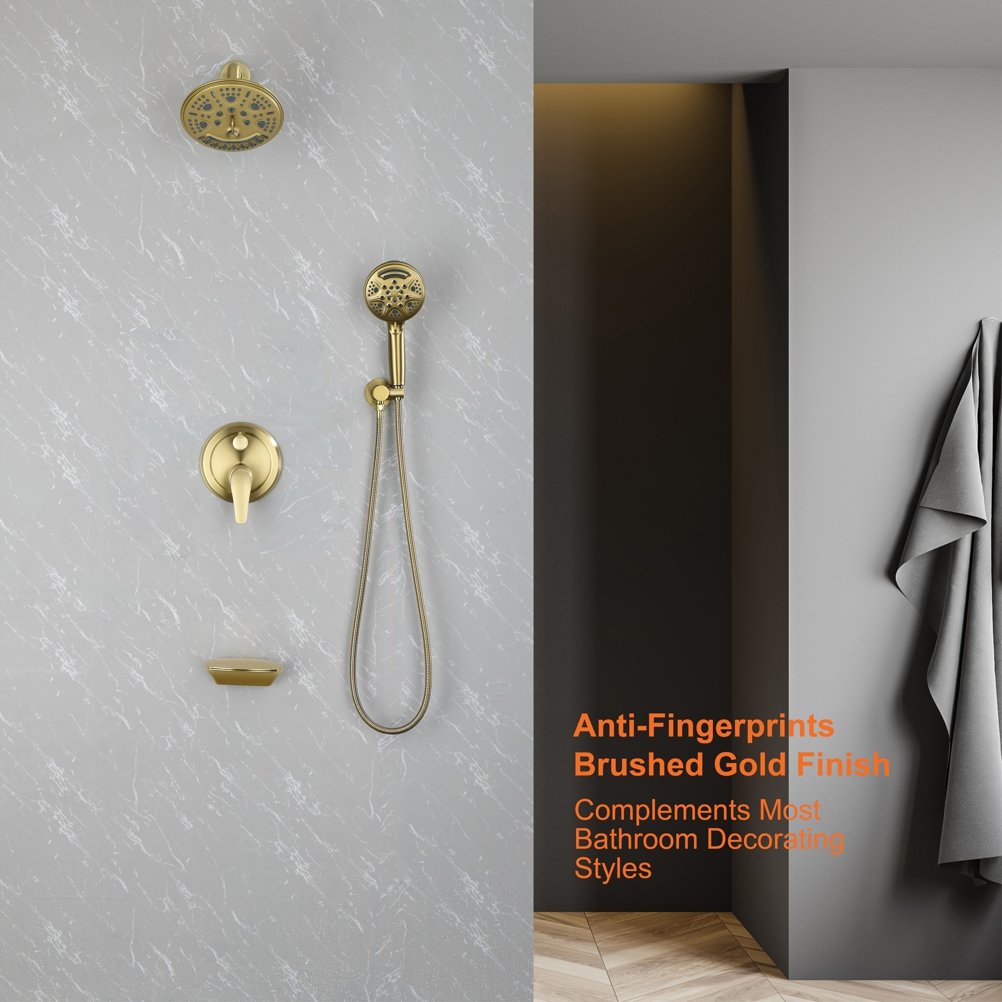 Boyel Living BL88045BG Showerhead-Bar-Panels - View #5