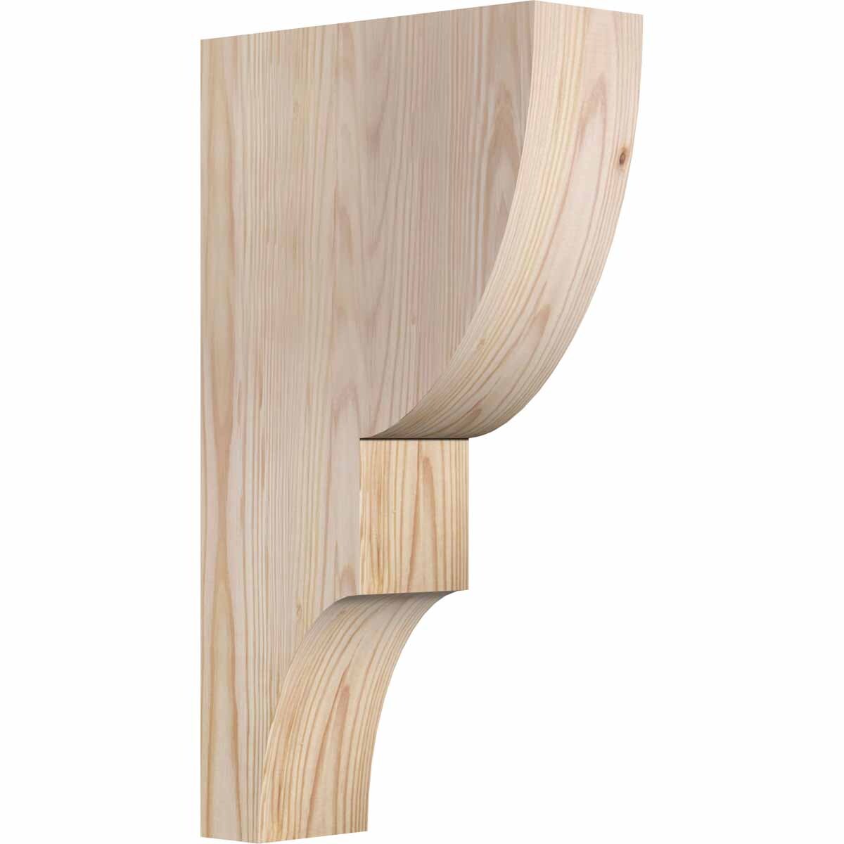 Ekena Millwork COR04X10X18RID00SDF 3.5-in x 10-in x 18-in Ridgewood Unfinished Douglas fir Wood Paintable/Stainable Corbel