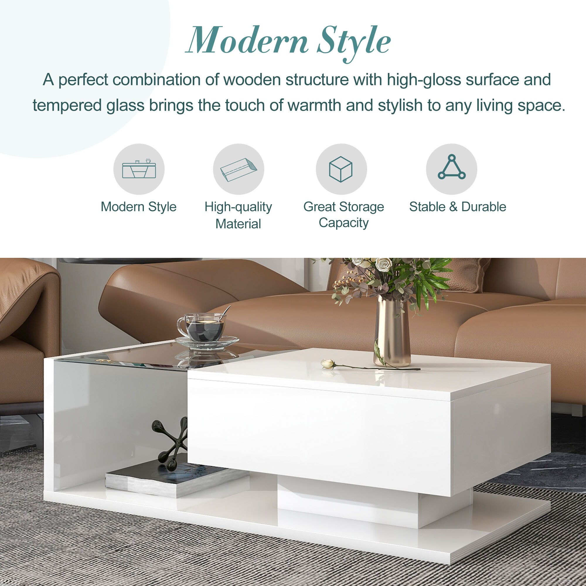 ModernLuxe WF303936AAK Coffee-Tables - View #2