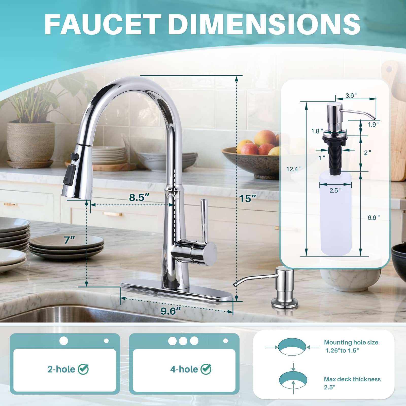 ARCORA AR7102402C-S Kitchen-Faucets - View #3