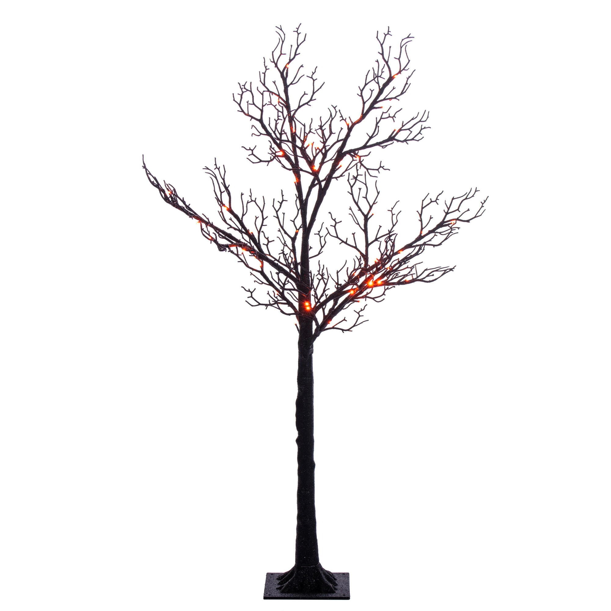 Vickerman X231041LED 4-ft Pre-lit Black Artificial Christmas Tree with Multicolor LED Lights
