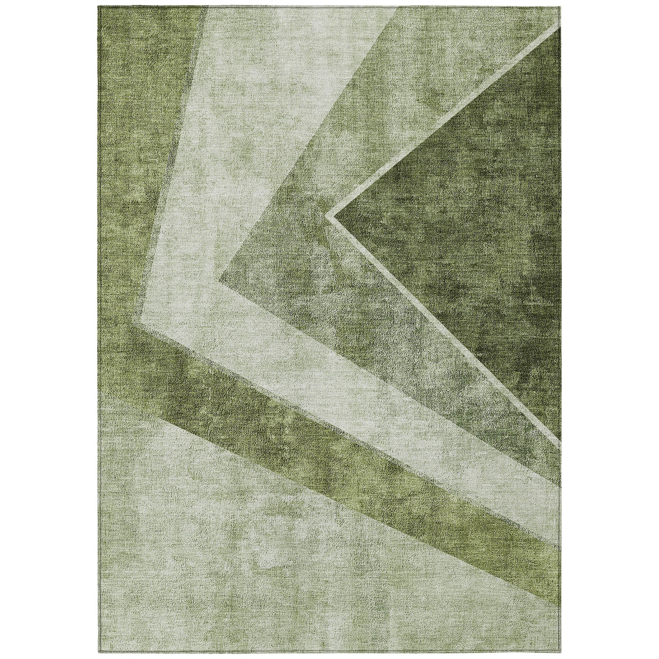 Addison Rugs ACN671OL8X10 Chantille ACN671OL 8 x 10 (ft) Polyester Olive Rectangular Indoor/Outdoor Geometric Machine washable Area rug