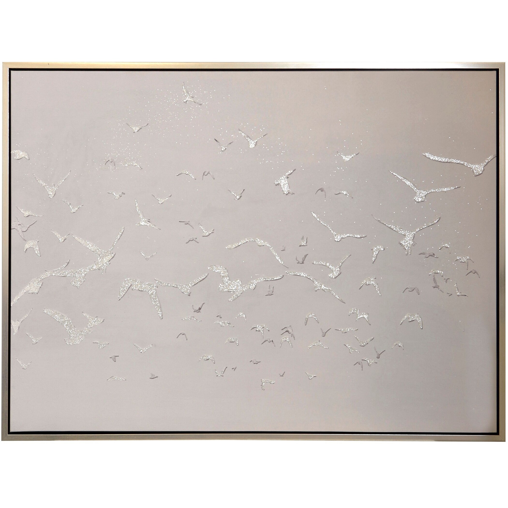 StyleCraft Home Collection WI33949DS Framed 36-in H x 48-in W Abstract Print on Canvas