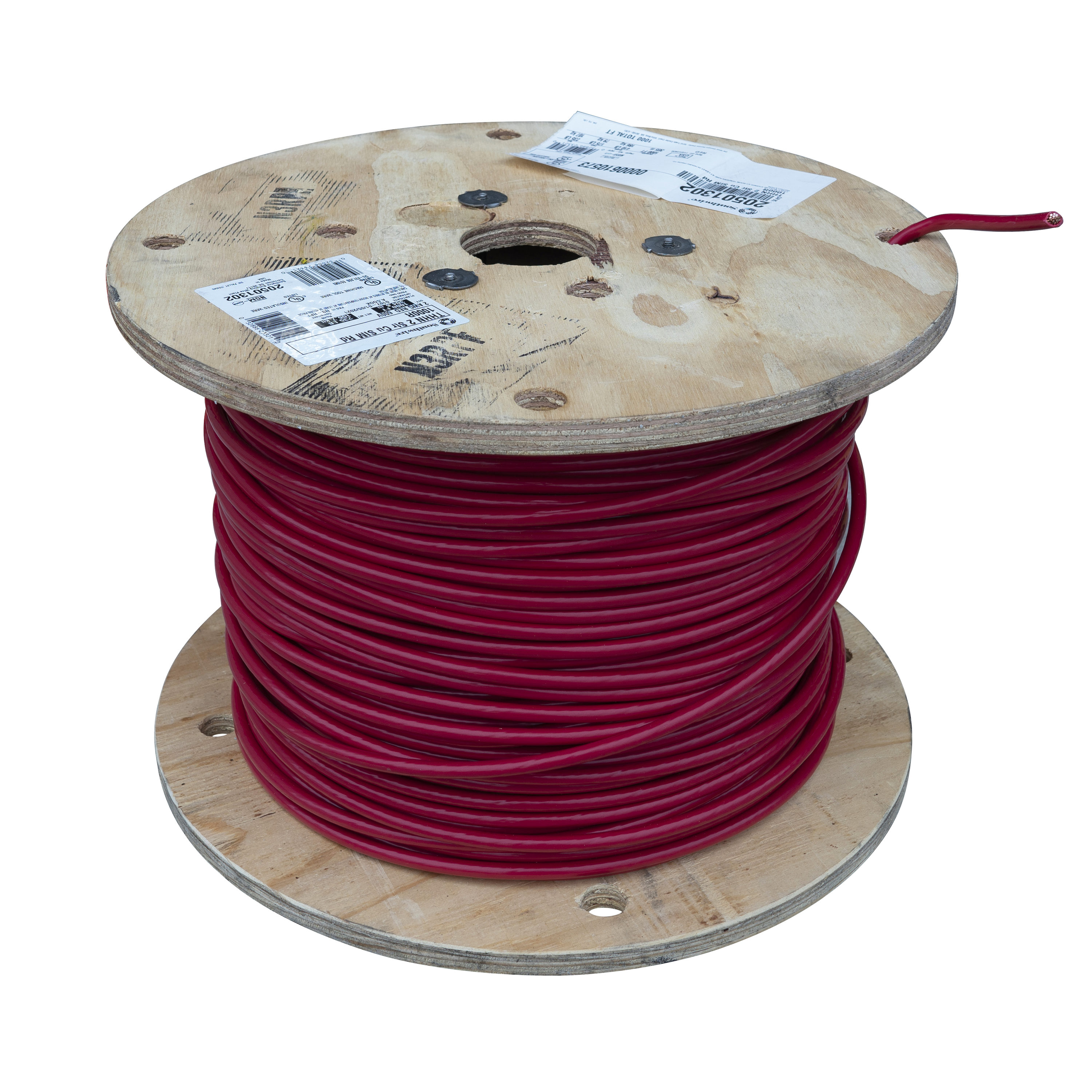 Exención Astrolabio profundidad Southwire SIMpull 1000-ft 2-AWG Stranded Red Copper THHN Wire (By-the-roll)  in the TFFN & THHN Wire department at Lowes.com