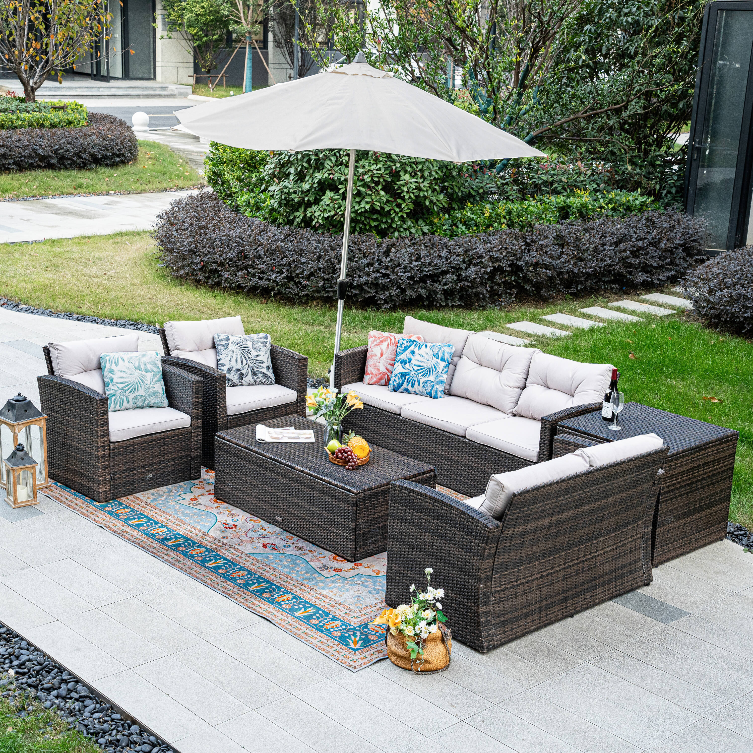 Direct Wicker DWS-N1503-BROWN Patio-Conversation-Sets - View #12