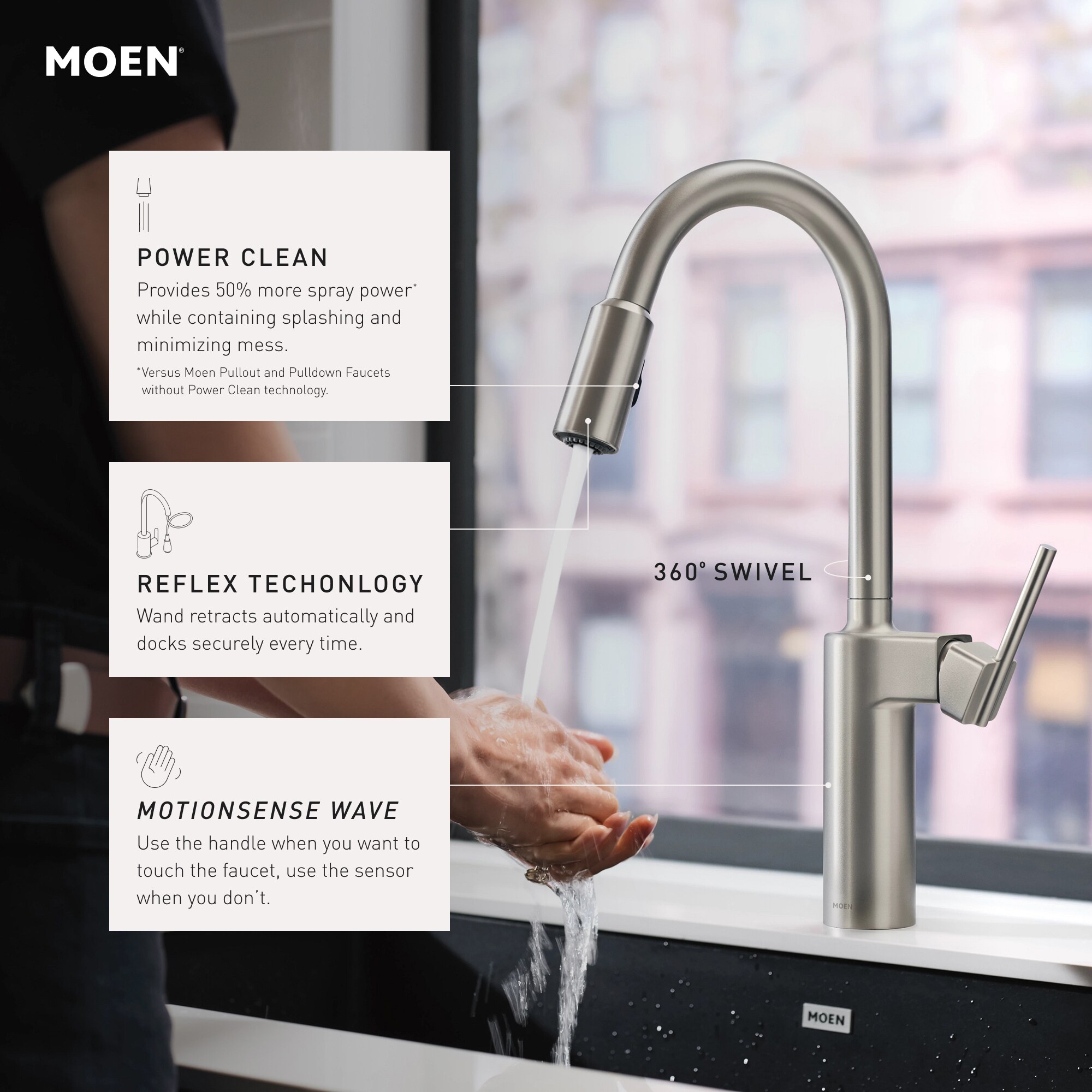 Moen 87463EWBL Kitchen-Faucets - View #6