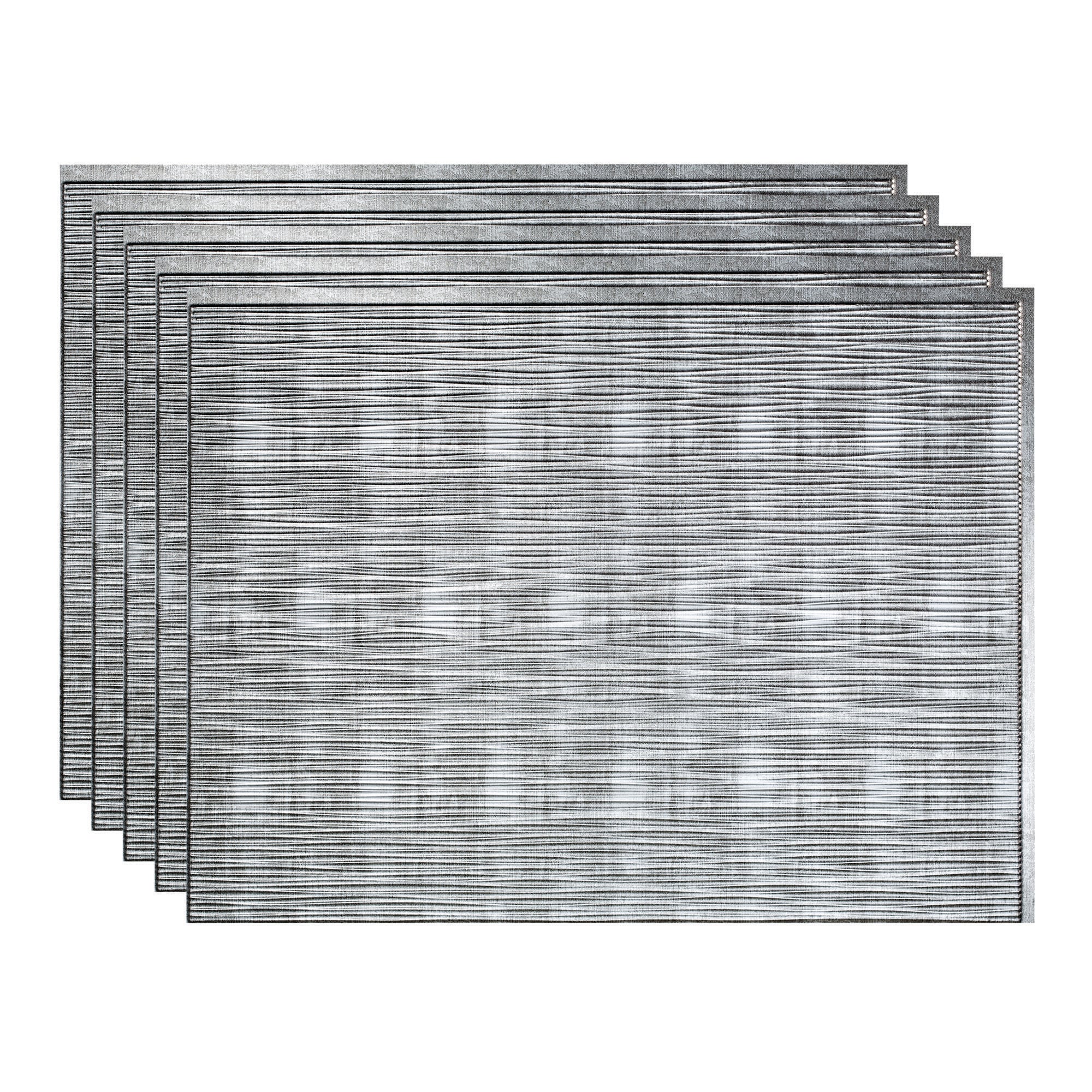 Crosshatch Silver Backsplash Color Thermoplastic Backsplash Panels at ...