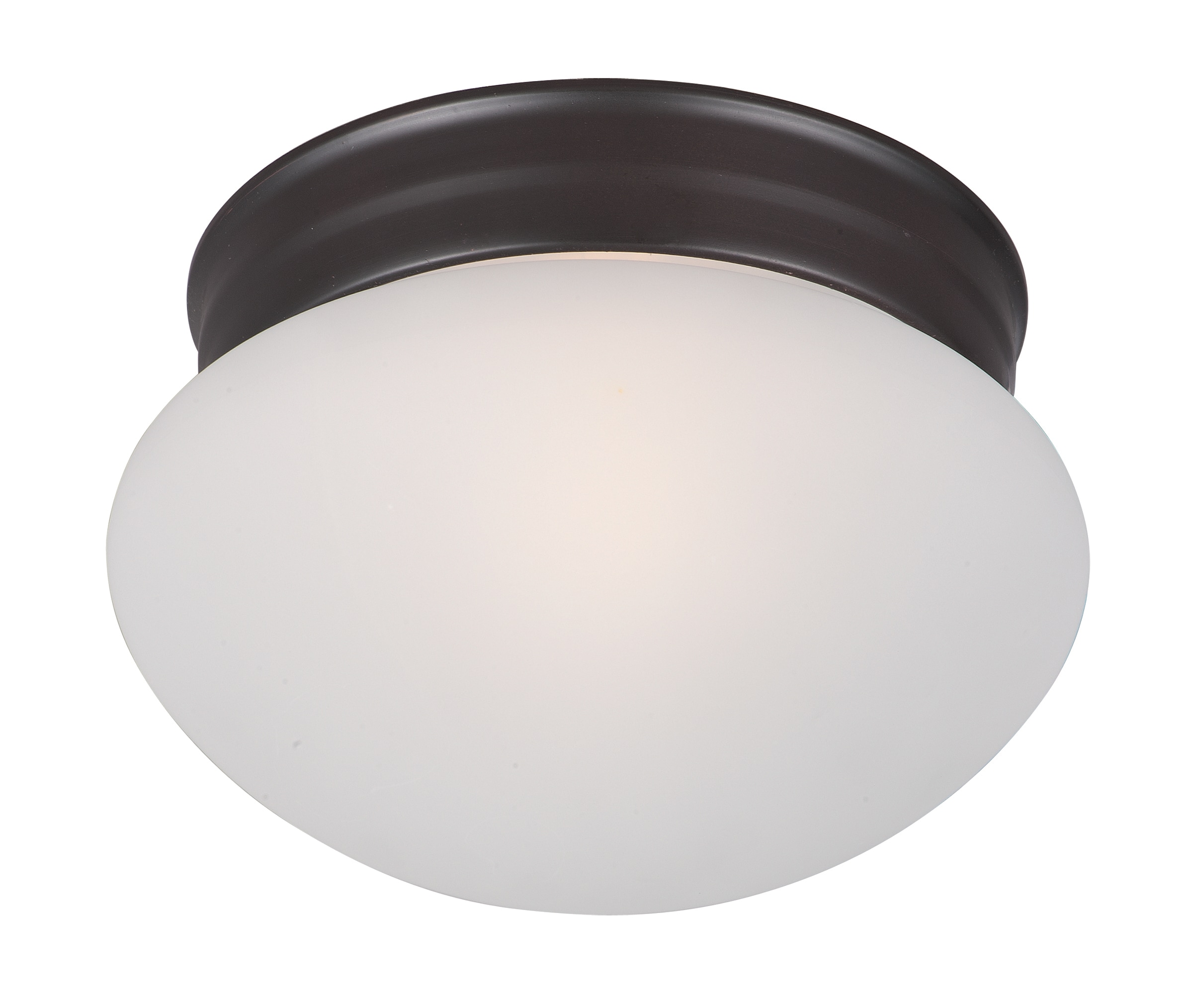 Maxim Lighting 5884FTOI Essentials 1 -Light 7.5-in Oil-rubbed Bronze Flush Mount Light