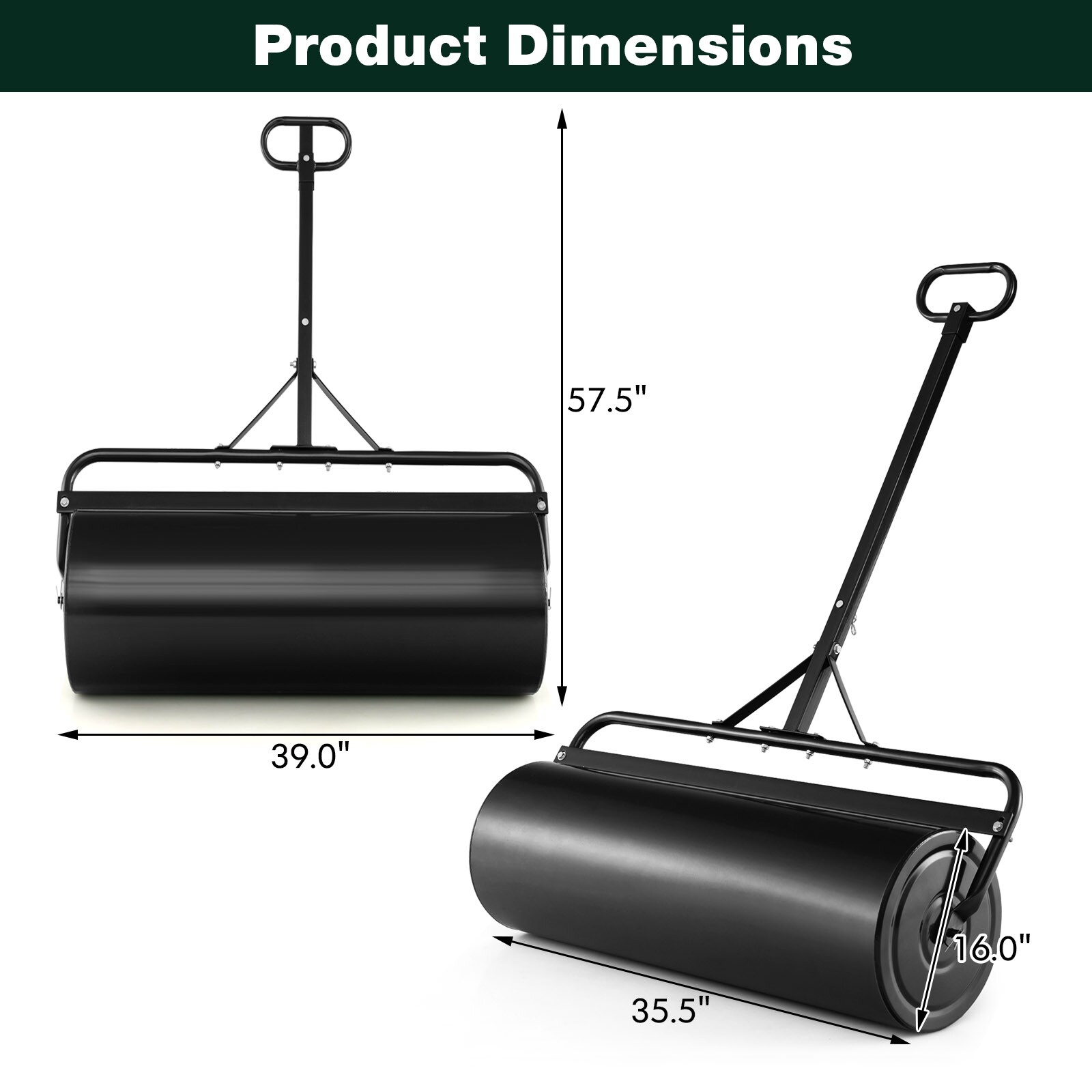 Slickblue D-CO-KD9004TG Tow-Behind-Lawn-Rollers - View #6