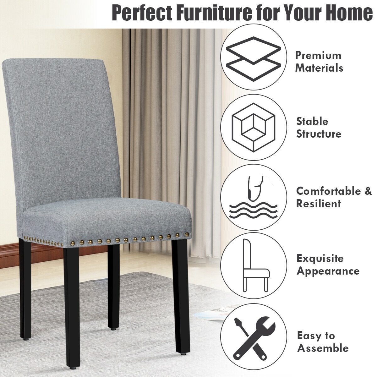 WELLFOR HW-HWY2-65395SL Dining-Chairs - View #9