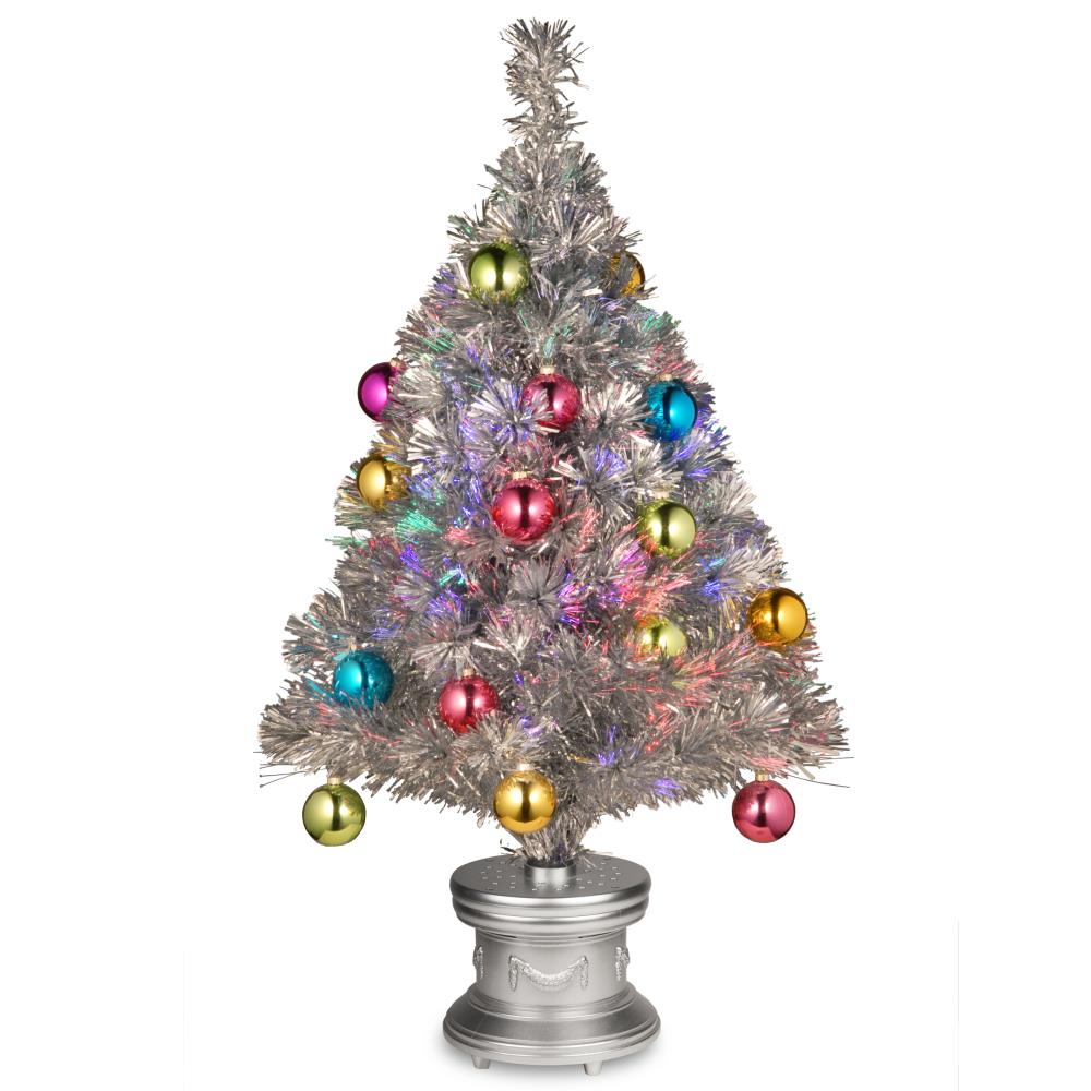 National Tree Company SZOX7-177L-32-1 2.5-ft Pre-lit Artificial Christmas Tree with LED Lights