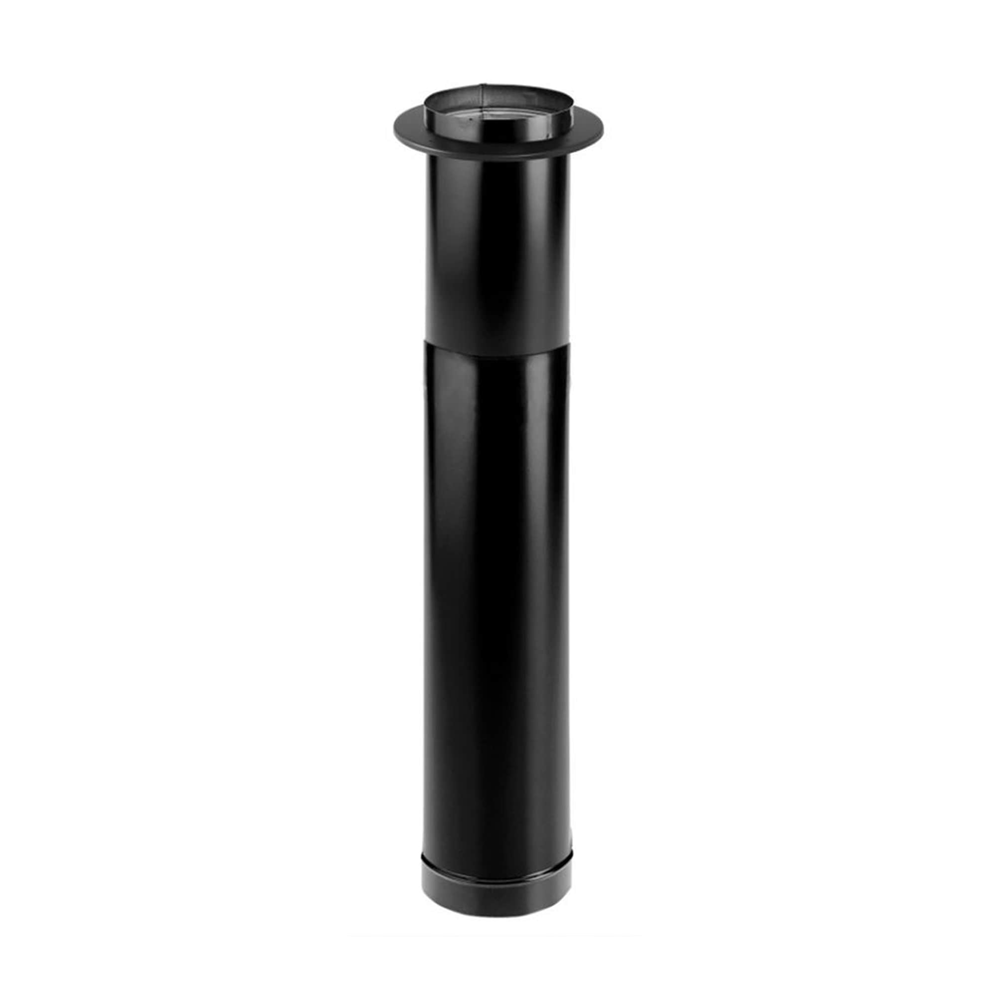 DuraVent 254811 6DBKTL DuraBlack Single Wall Telescoping Black Finishing Stove Pipe to Vent Smoke and Exhaust 48 to 64 Inches Long by 6 Inch Diameter