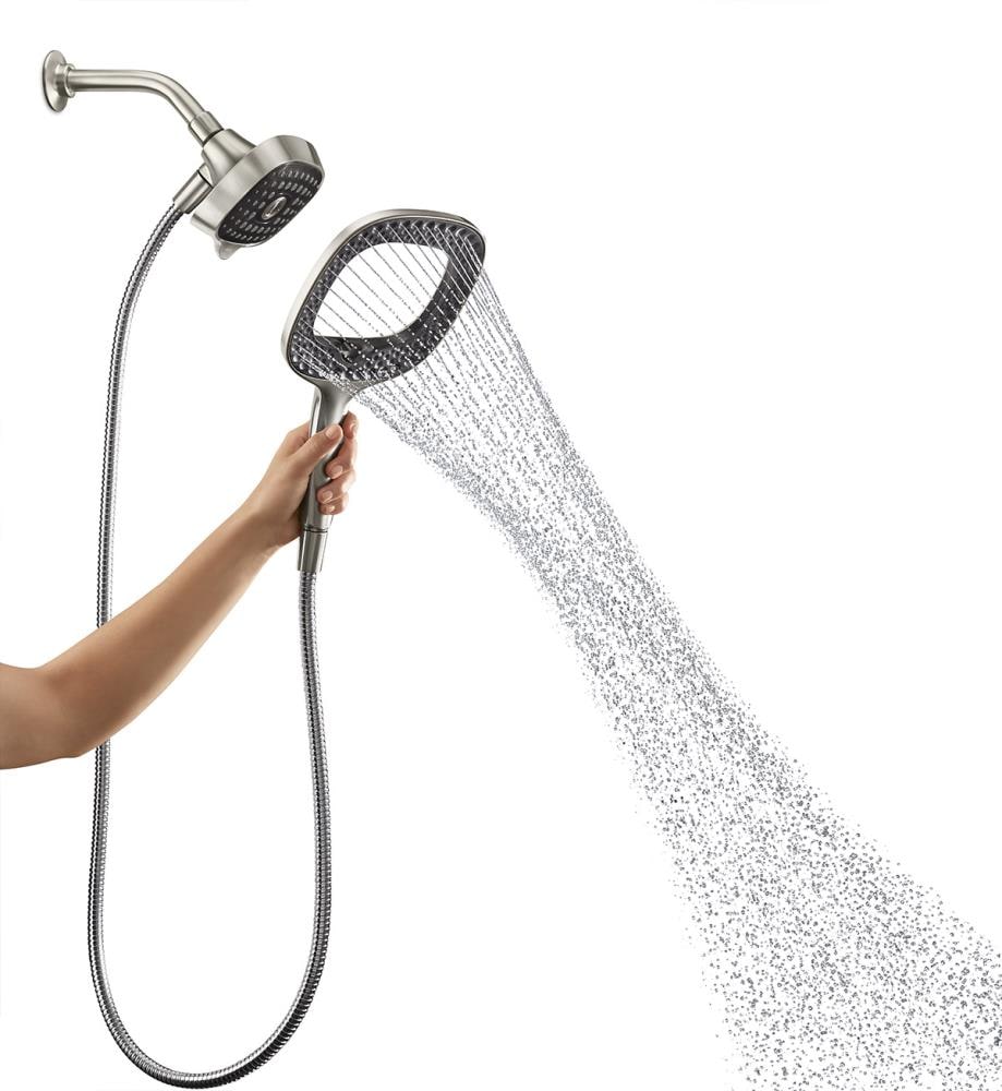 KOHLER Converge Polished Chrome 7-in Rectangle Dual/Combo Shower Head 2 ...