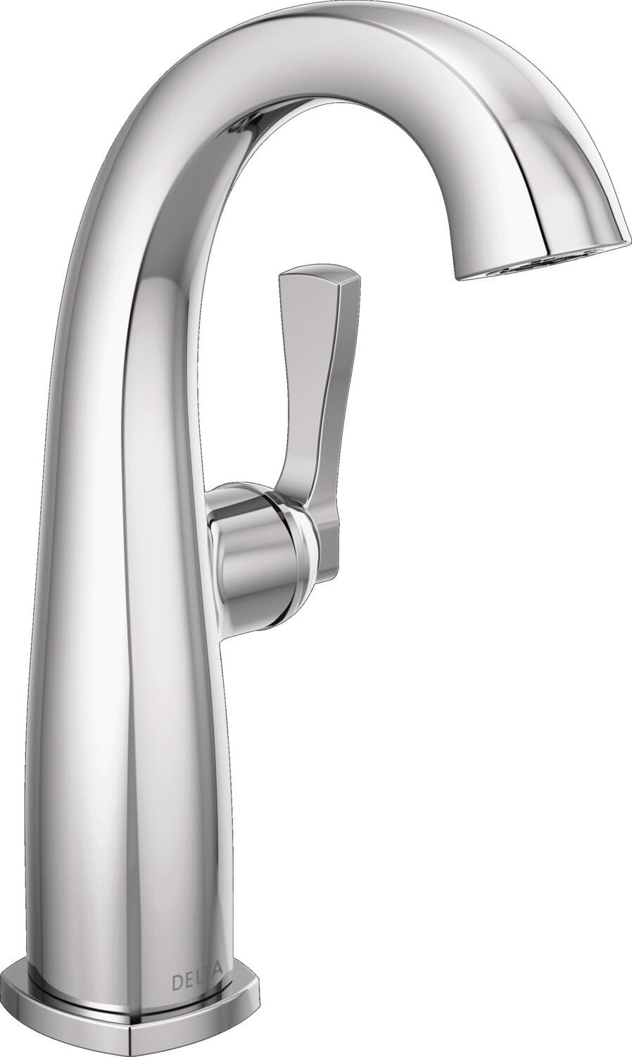 Delta 677-PR-DST Stryke Lumicoat Chrome Single hole 1-handle WaterSense Mid-arc Residential Handle Bathroom Sink Faucet