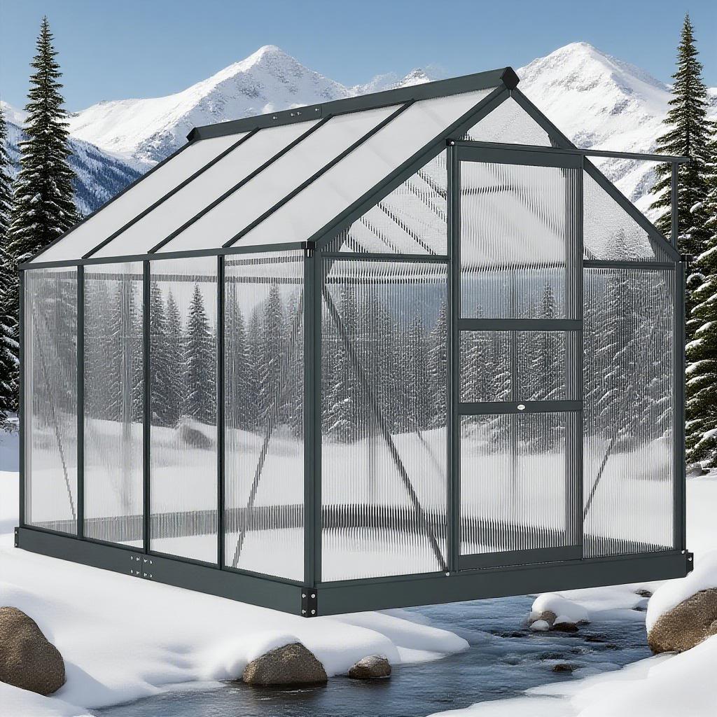 RITSU 99.30 in L x 74.80 in W x 79.30 in H Gray Aluminum Polycarbonate ...