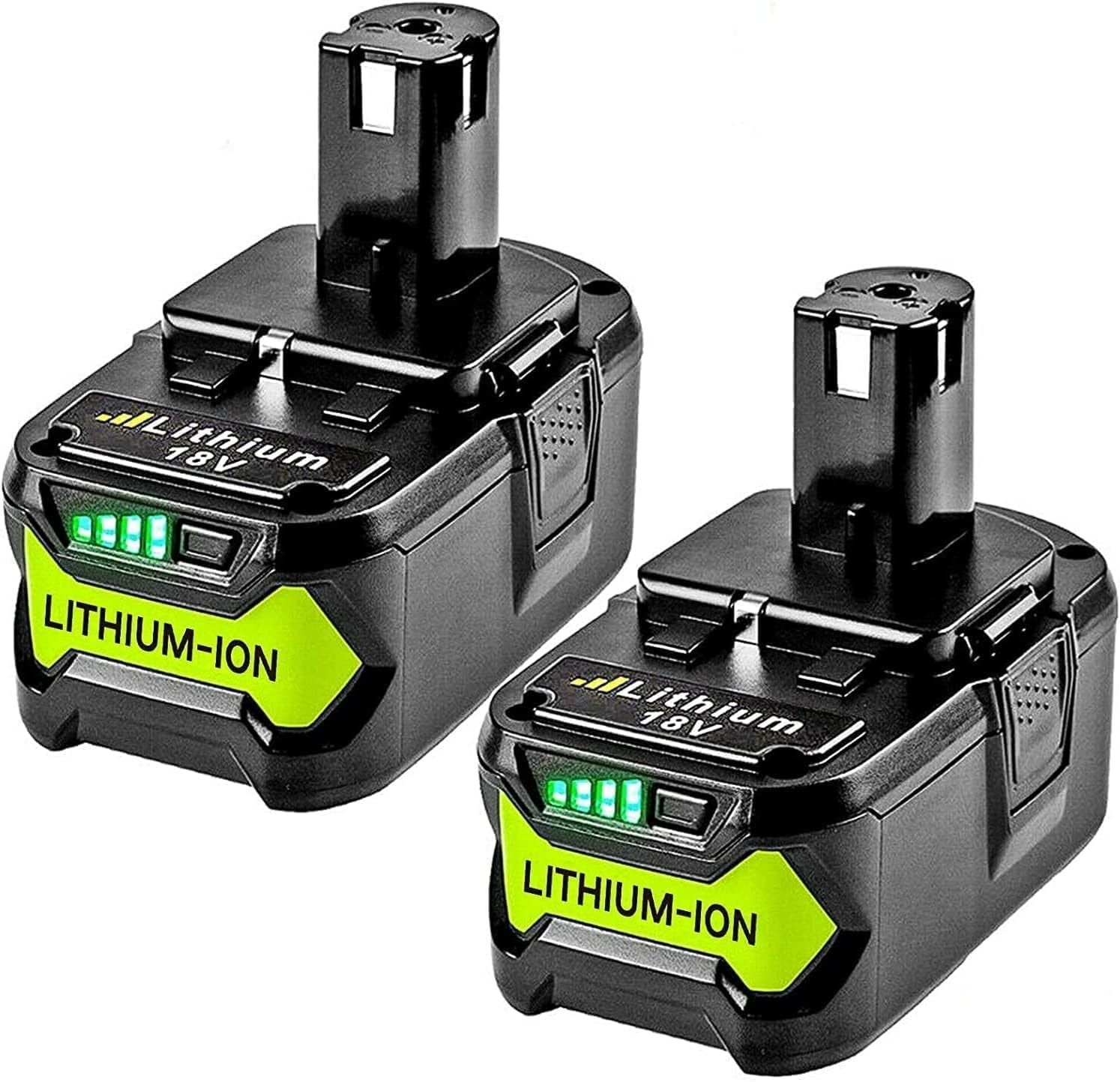 Misopily  8Ah 18V Power Tool 2 Pack Replacement for P102 P103 P104 P105 P107 P109 P122 PBP002 PBP003 PBP004 PBP005 RB18L50 with Indicator for