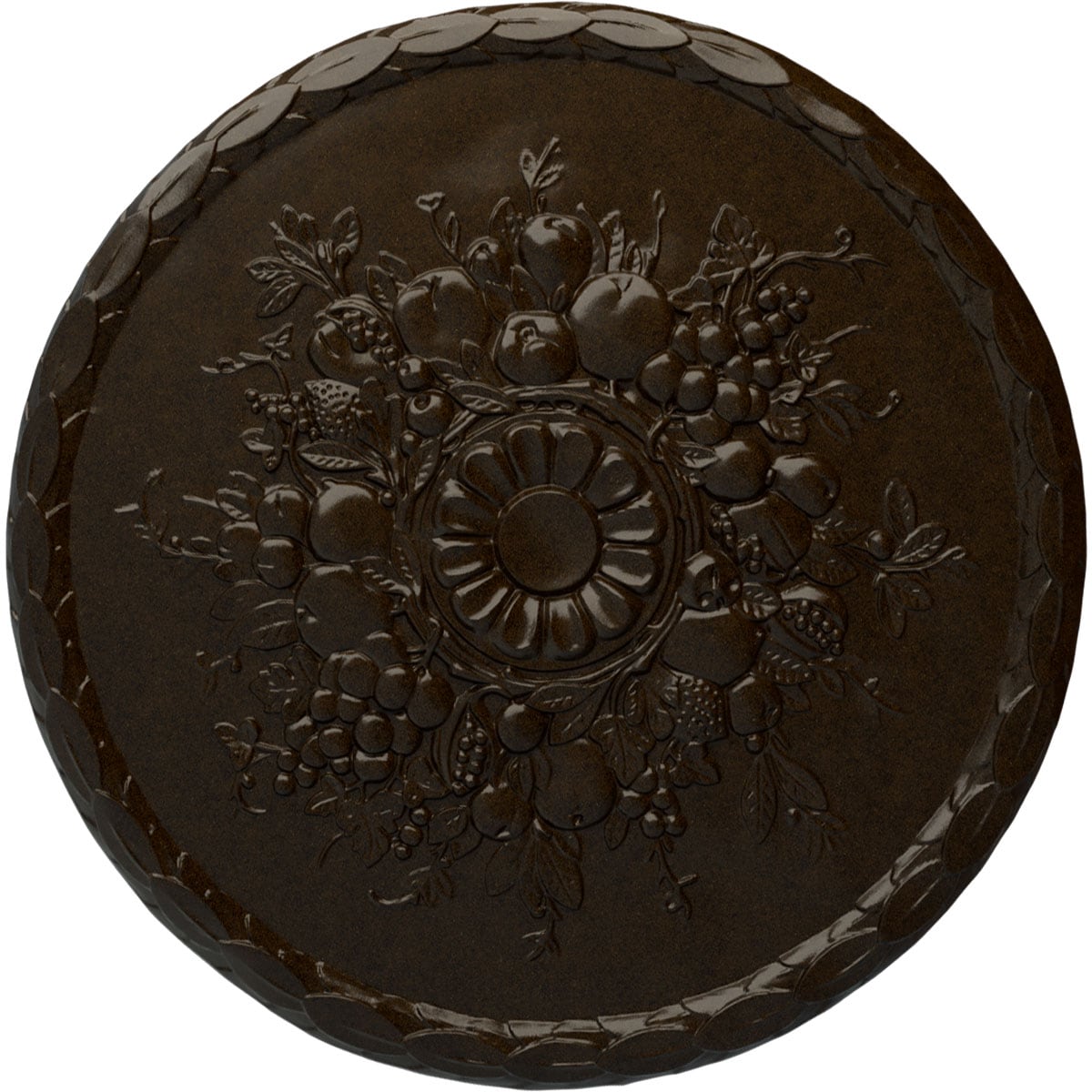 Ekena Millwork CM22ATBZS Anthony Harvest 22.5-in W x 22.5-in L Painted Bronze Polyurethane Whole Ceiling Medallion