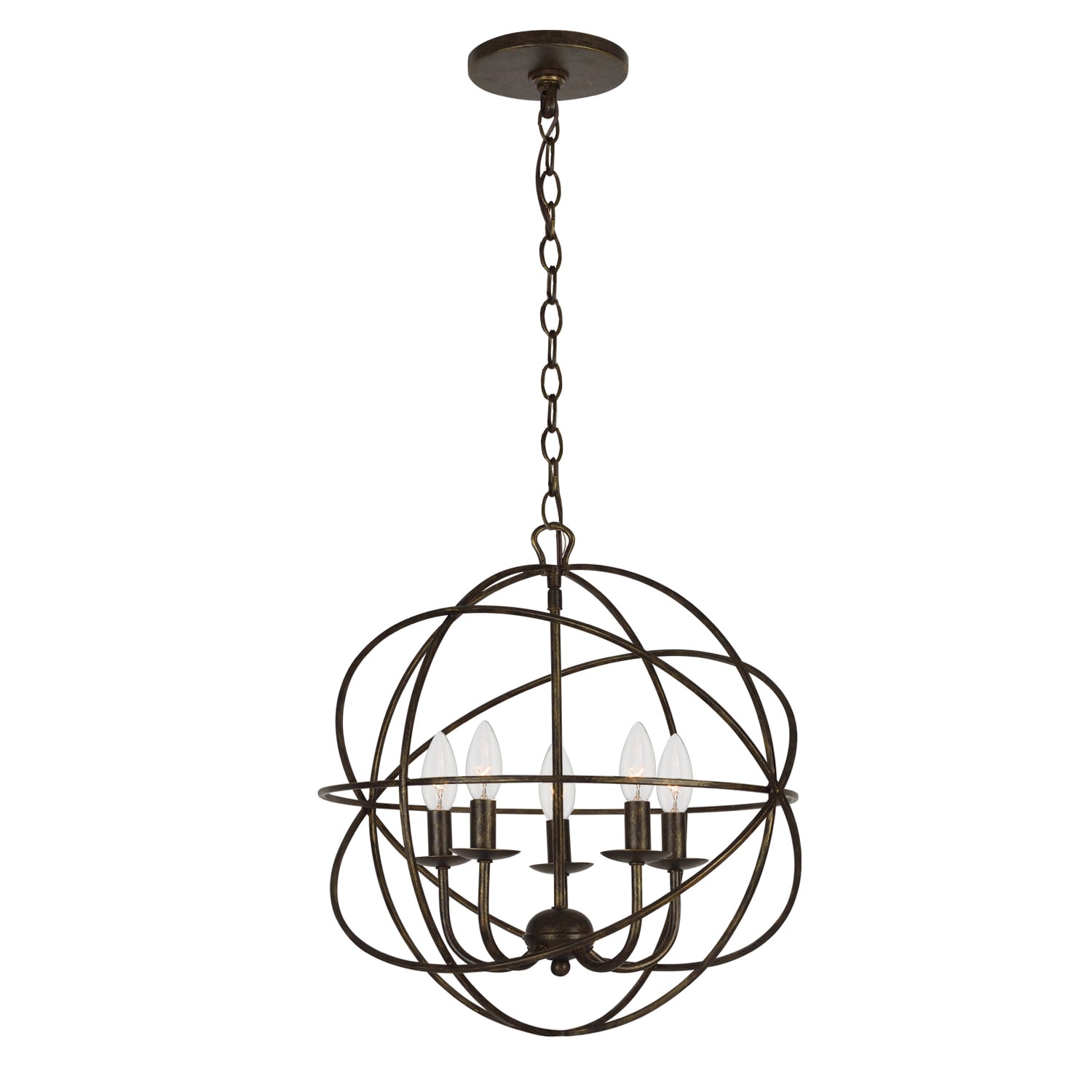 Elight Design 5-Light Bronze Modern/Contemporary Damp Rated Chandelier ...