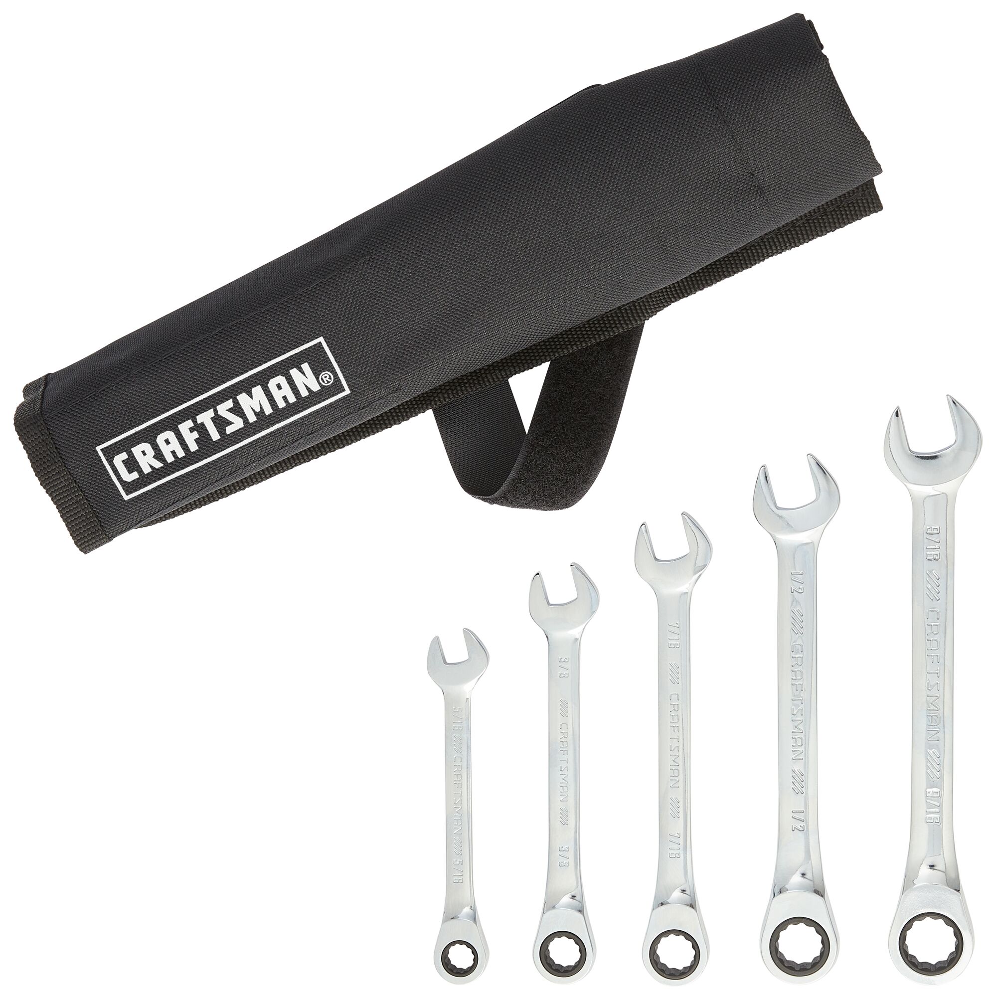 CRAFTSMAN 5-Piece Set Standard (SAE) Ratchet Wrench in the Ratchet Wrenches  & Sets department at