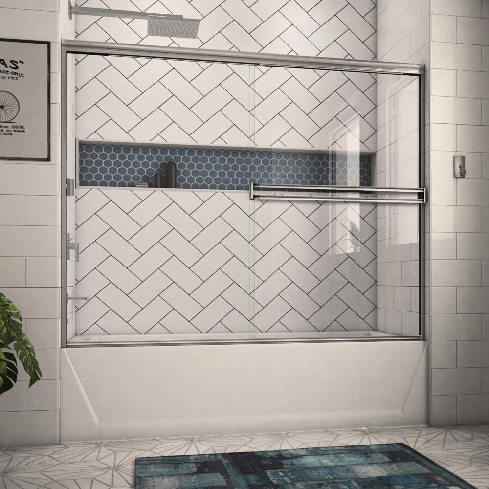 Arizona Shower Door Traditional Brushed Nickel 62-in to 66-in W x 57. ...