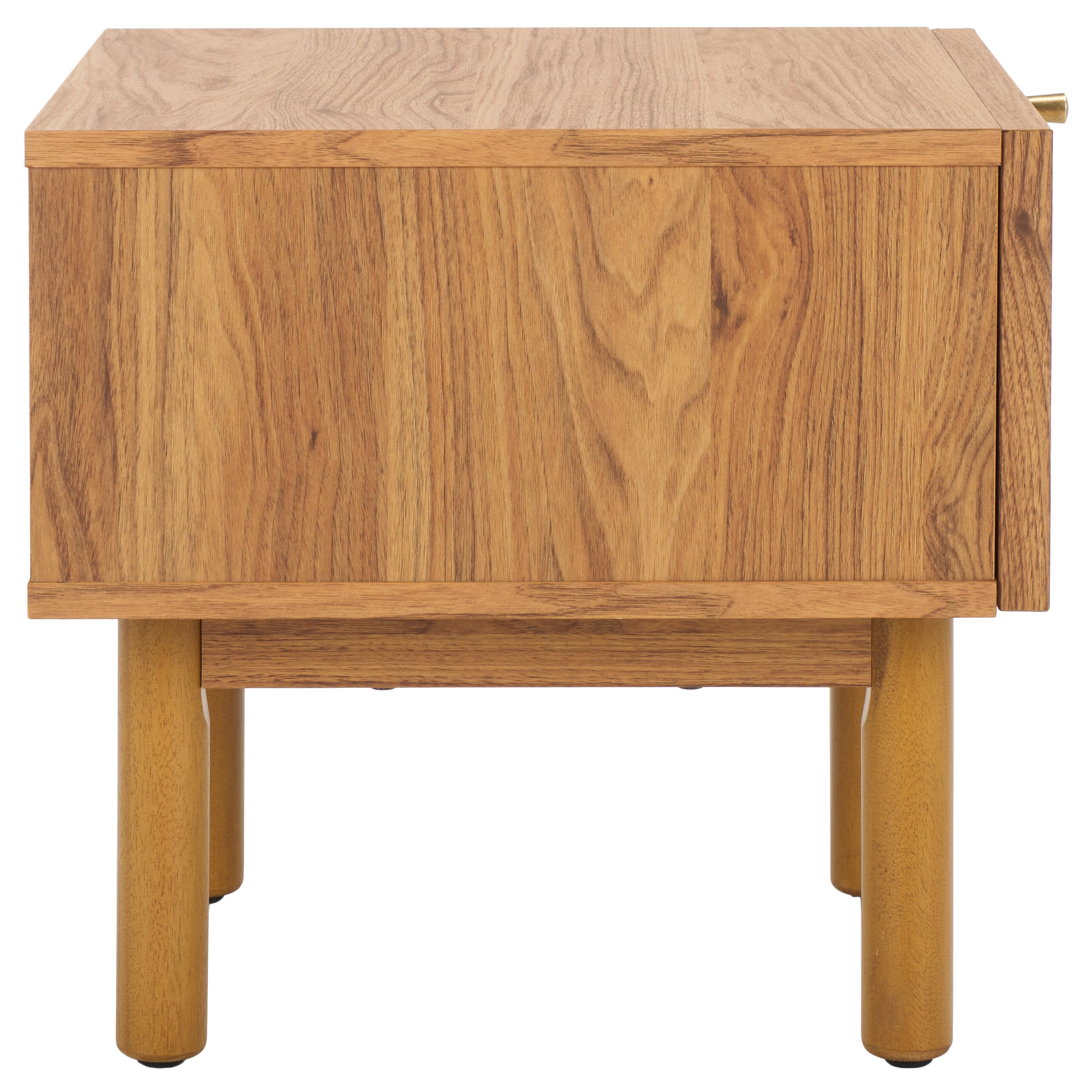 Aino Oak Natural 1-Drawer Nightstand with Rattan Mesh