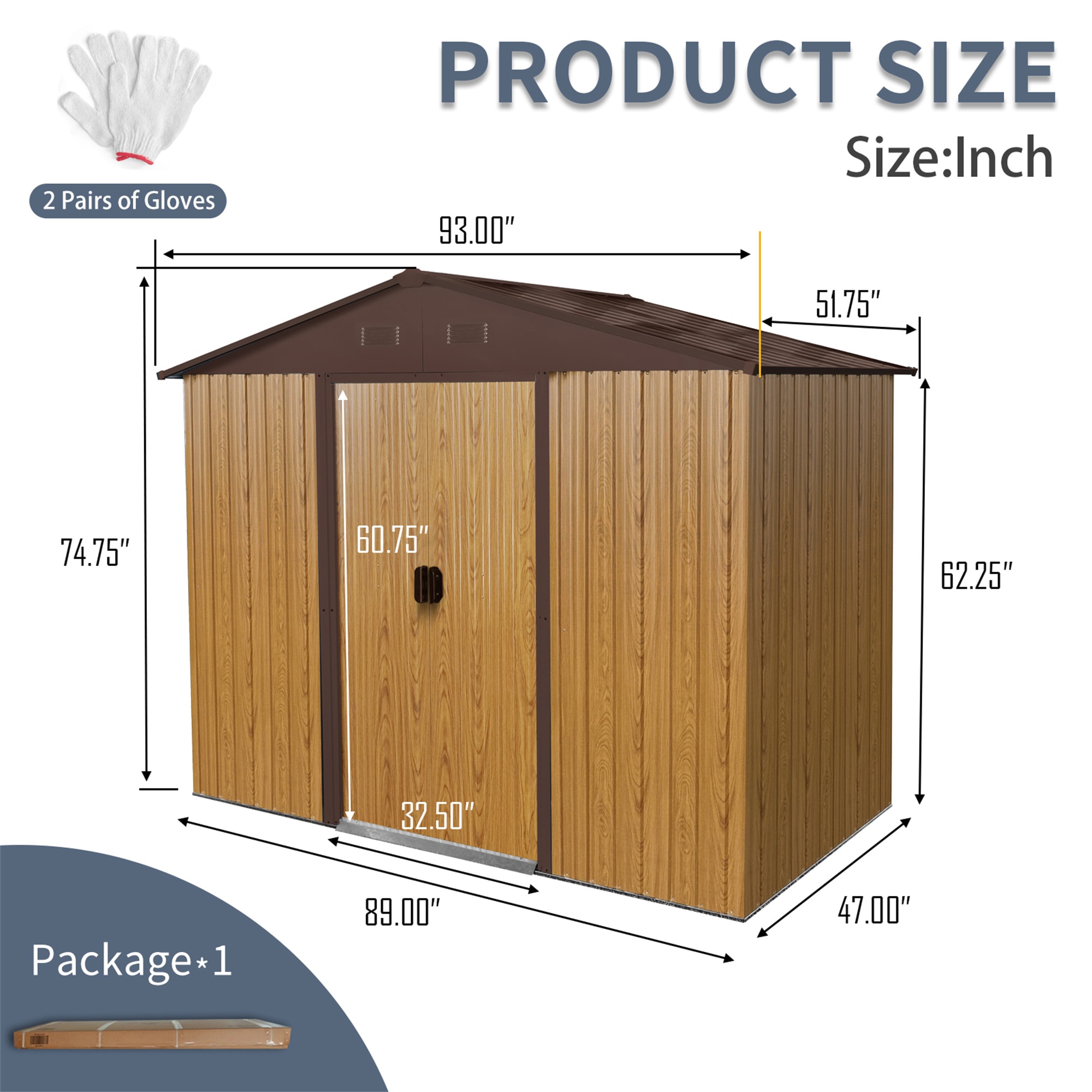BABOOM BOM-33745G-OR Metal-Storage-Buildings-Sheds - View #5