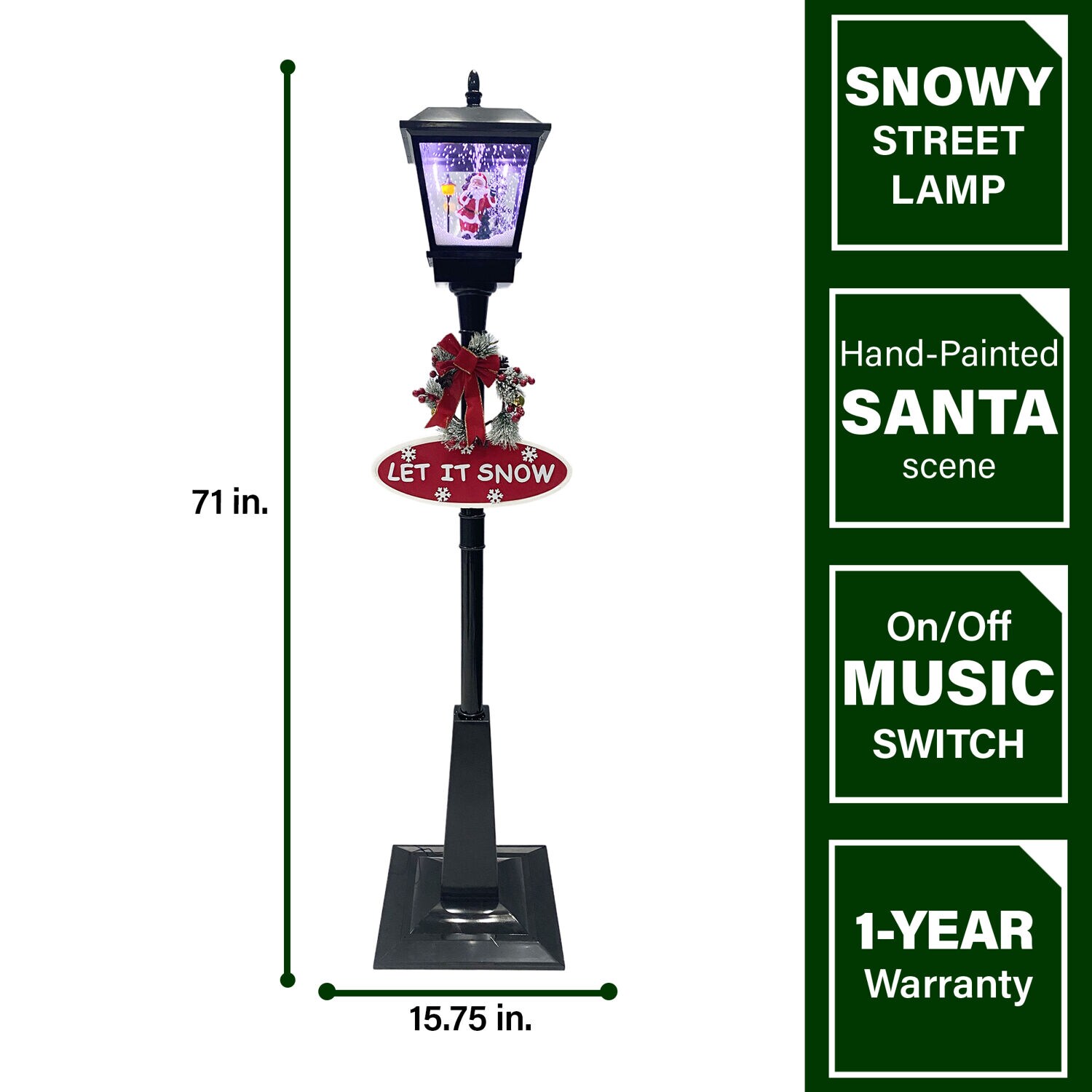 Fraser Hill Farm FSSL071A-BLK3 Outdoor-Christmas-Decor - View #4
