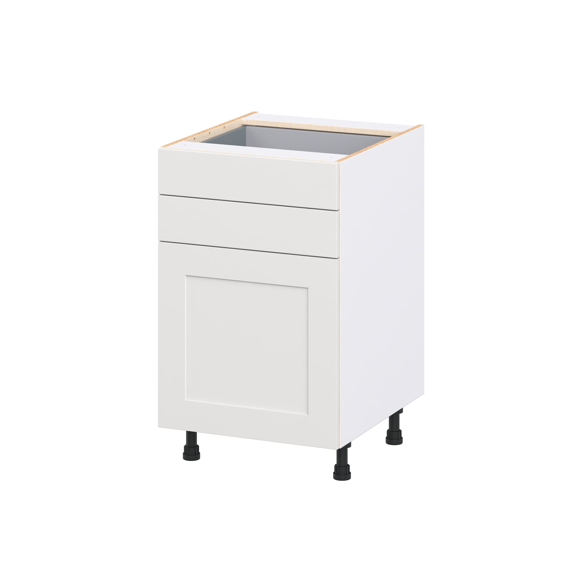 Hugo&Borg - Jolie 21-in W x 34.5-in H x 24.5-in D Warm White Painted 2 -Drawers Base Fully Assemb...