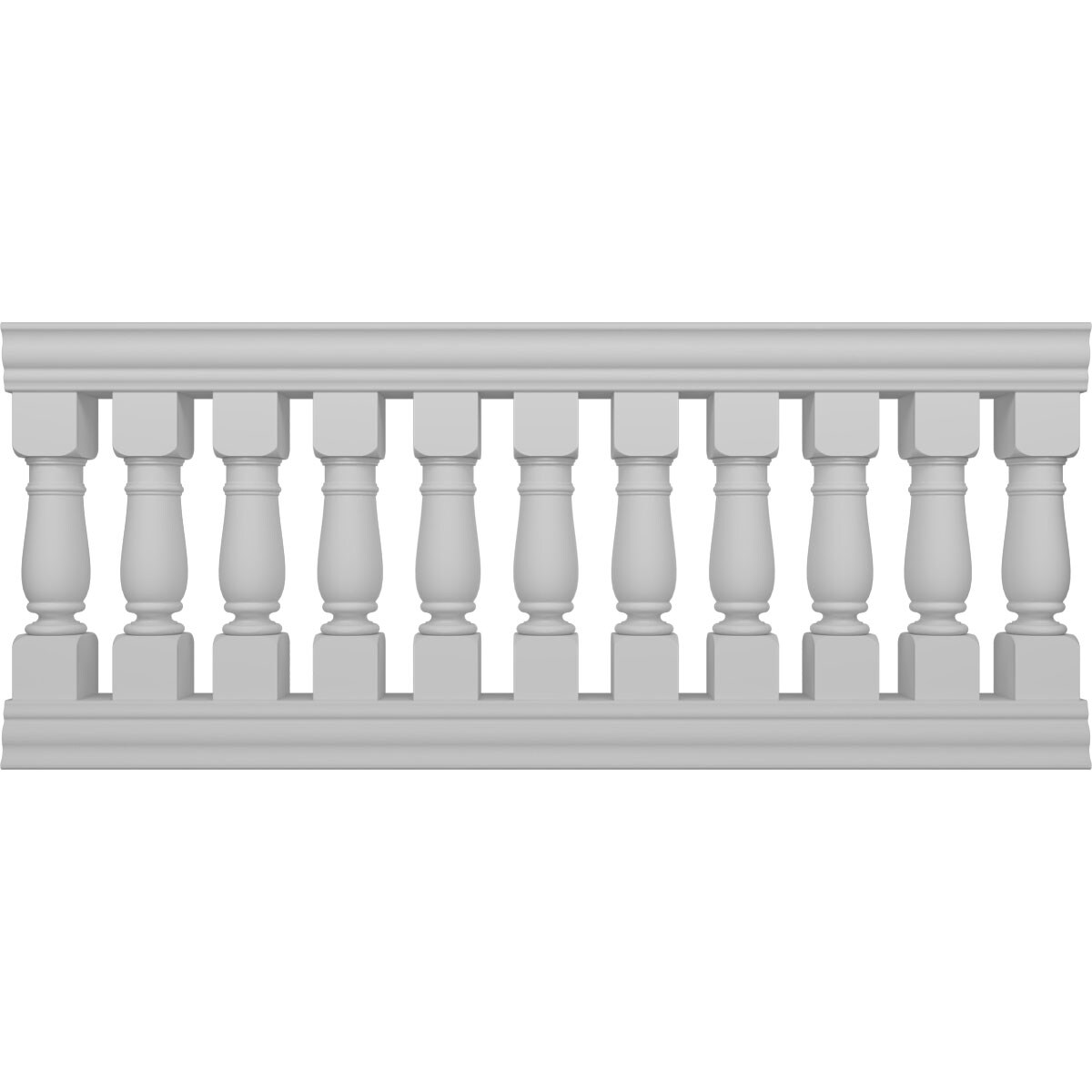 Ekena Millwork BALK38X084OXN FiberThane 7-Feet x 38-Inches Oxford Fiberglass Deck Rail Kit