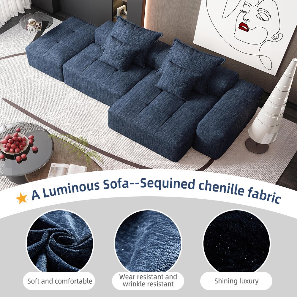 Homy Casa HJCSQJ-BL Sofas-Loveseats - View #6