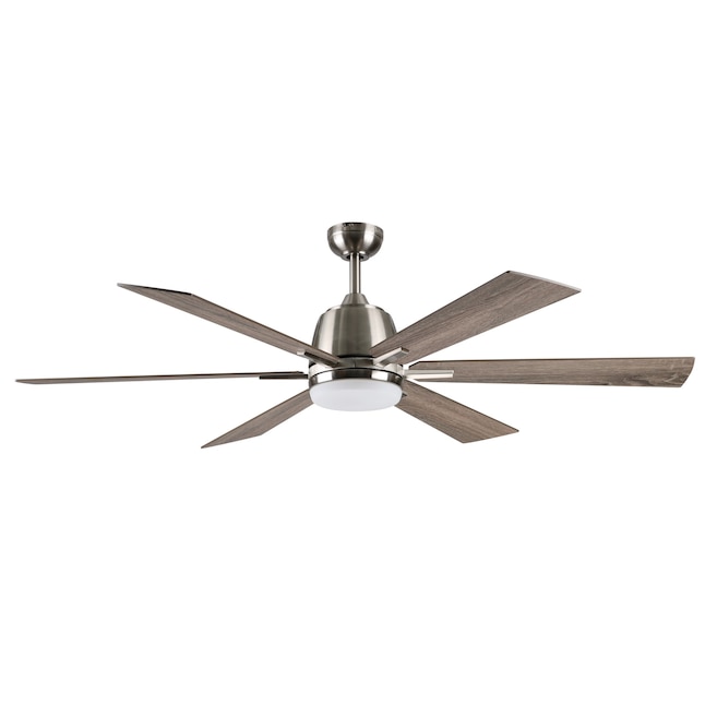 Harbor Breeze Bradbury 60 In Brushed, 60 Inch White Ceiling Fan With Light And Remote