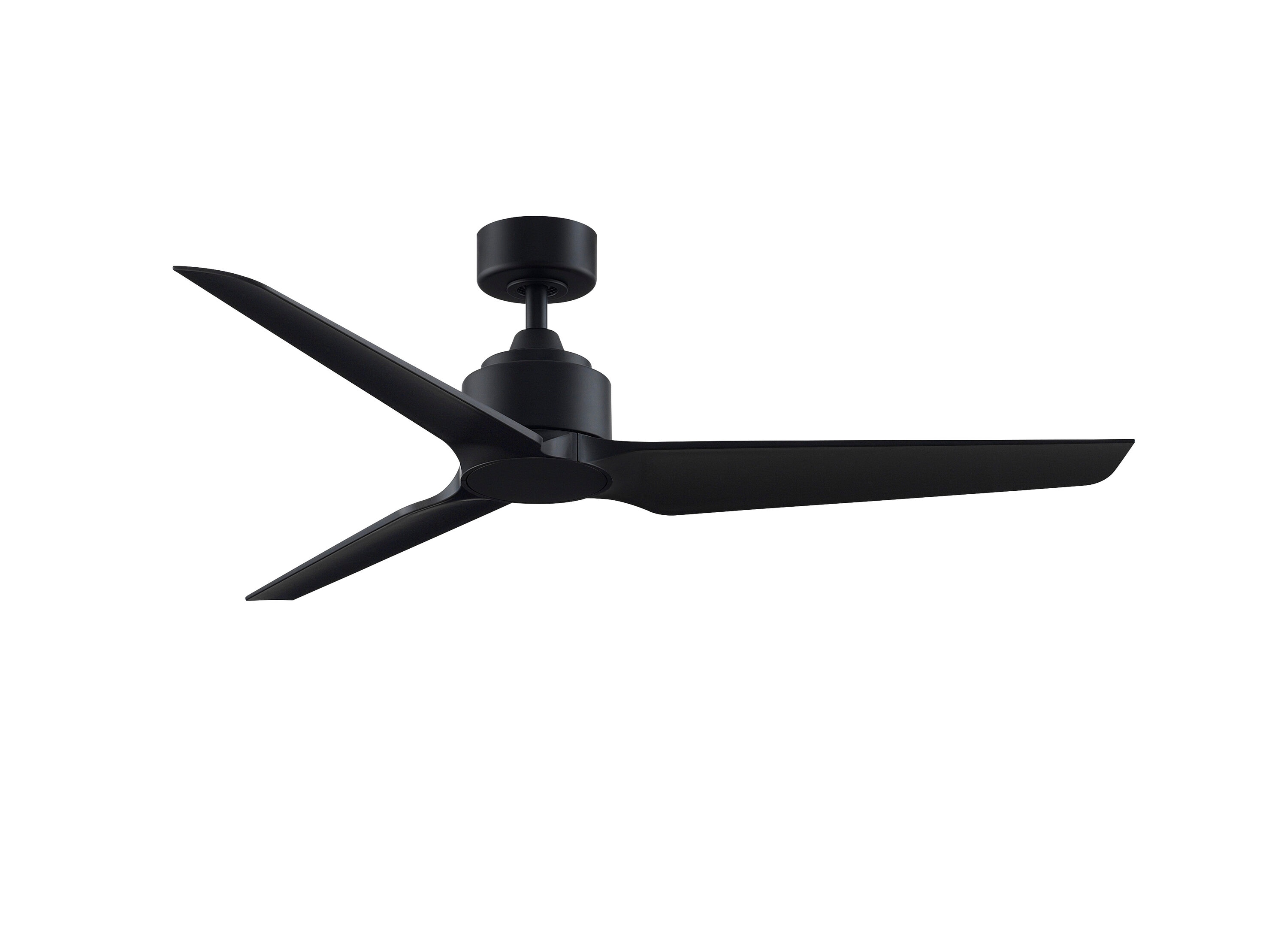 Fanimation FPD8514BLW-56BLW TriAire Custom 56-in Outdoor Smart Black with Black Blades Propeller Ceiling Fan Light Kit Compatible - Remote Included ( 3 -Blade )
