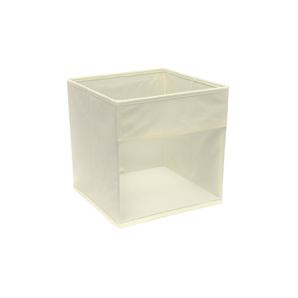 allen + roth 10.5-in W x 11-in H x 10.5-in D Cream Fabric Bin in the ...