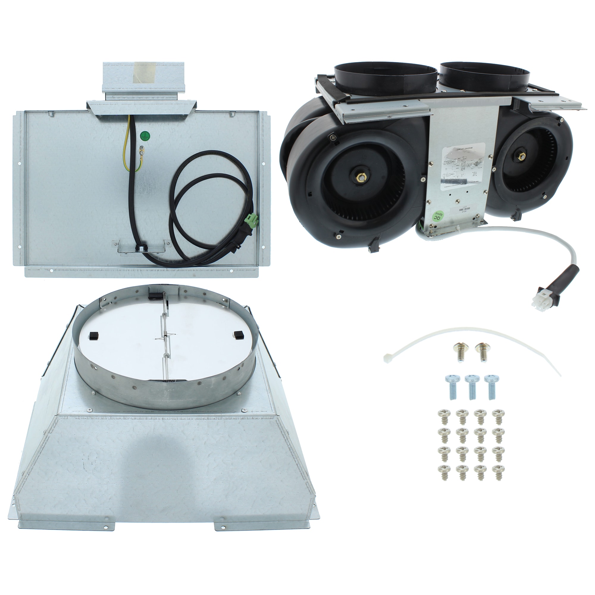 Zephyr PBI-1100B-DME Wall-Mounted range hood Blower 3 -Pack Silver