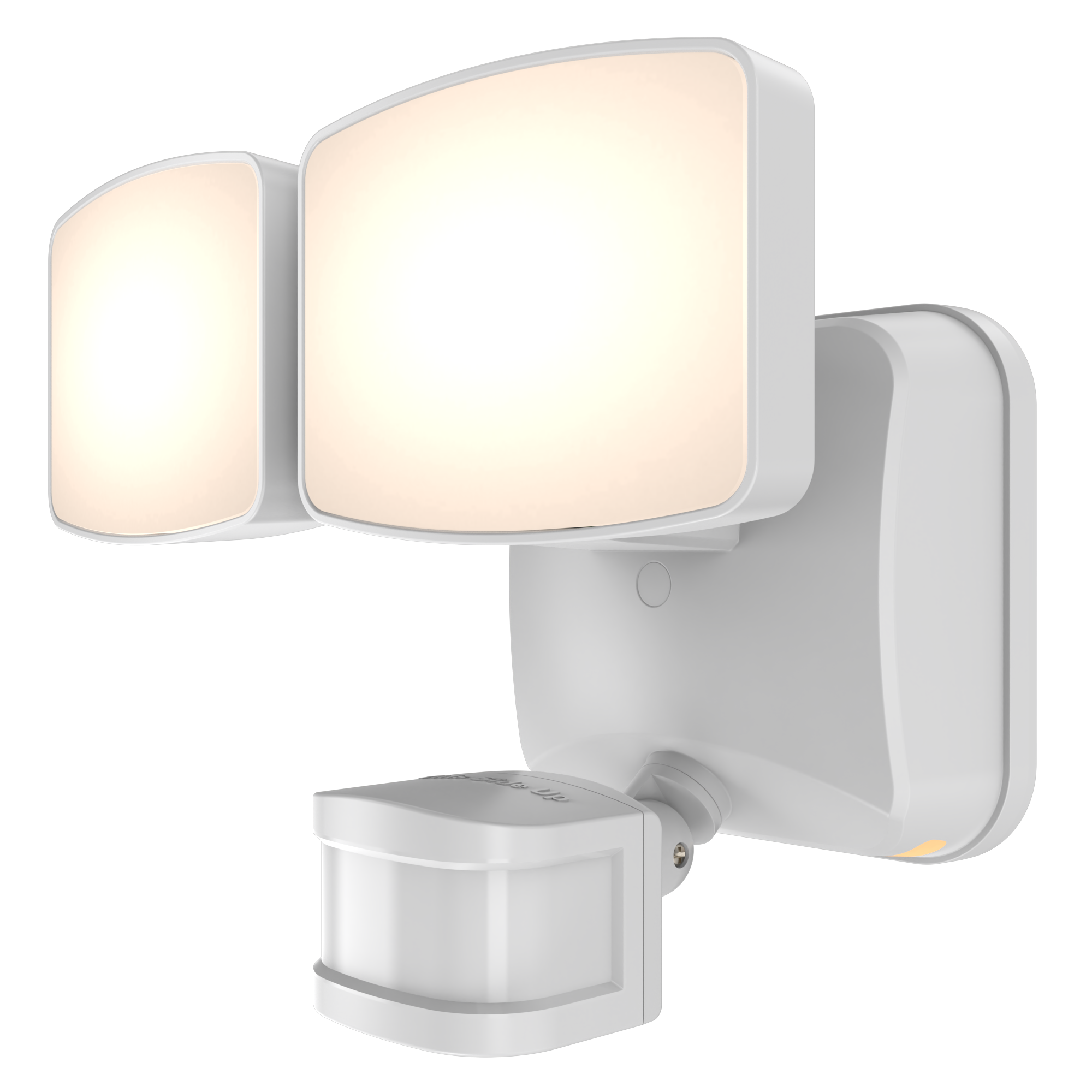 Enbrighten Outdoor Single-Head Motion-Sensing WiFi LED Security Light, White