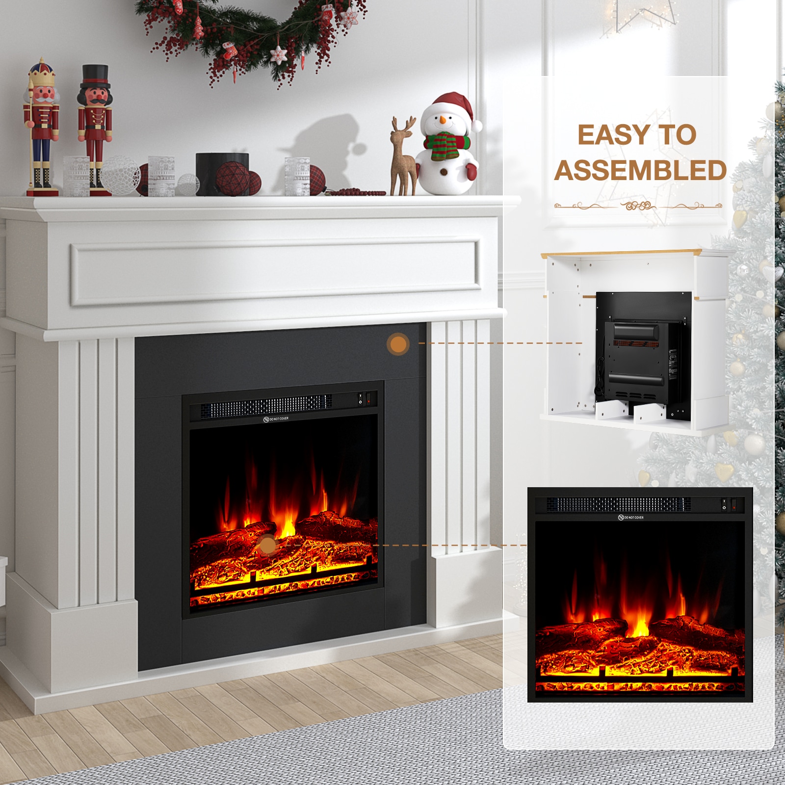 AOXUN H21024GR+H20024 Electric-Fireplaces - View #4