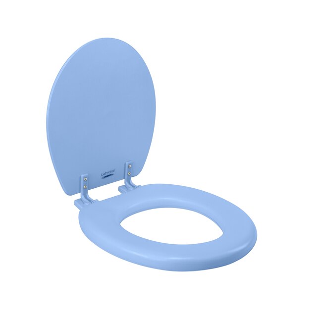 Bath Bliss Blue Round Padded Toilet Seat In The Seats Department At Com - Blue Toilet Seat Without Lid