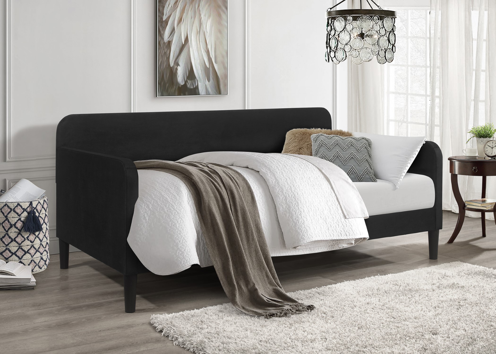 Home Design 50018-021 Savannah Black Twin Wood Daybed Bed