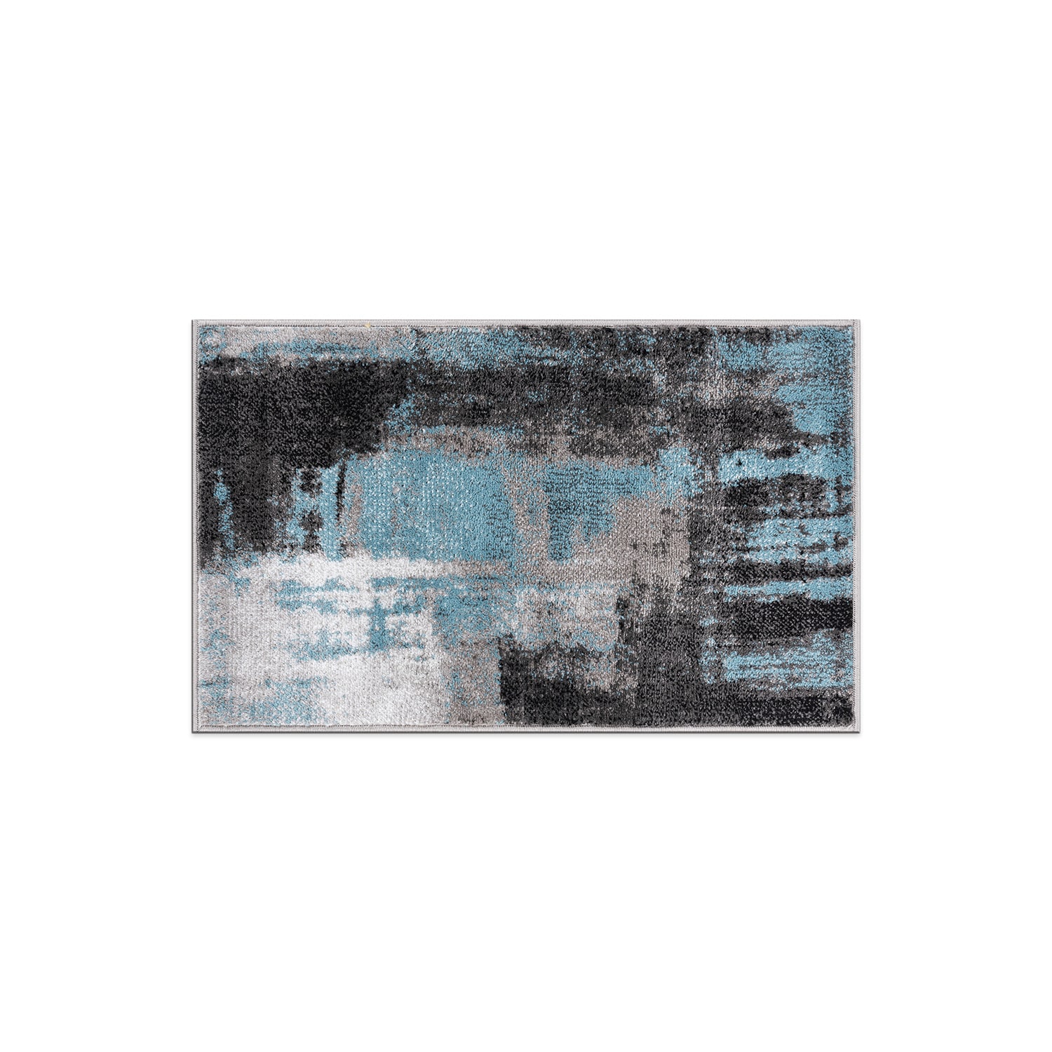 World Rug Gallery 939BLUE2X3 2 x 3 (ft) Loomed Blue Rectangular Indoor Abstract Global Pet Friendly Area rug