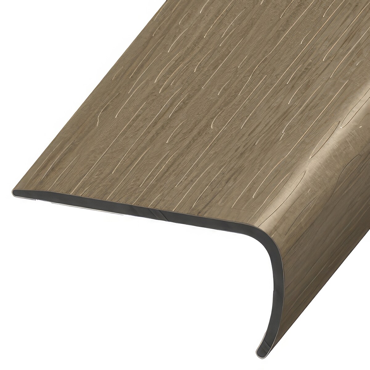 Versatrim VE-114881 SoundTrack GlueCore Lucida-SoundTrack GlueCore-Greywood Prefinished 1-in T x 2-in W x 94-in L PVC Square cap