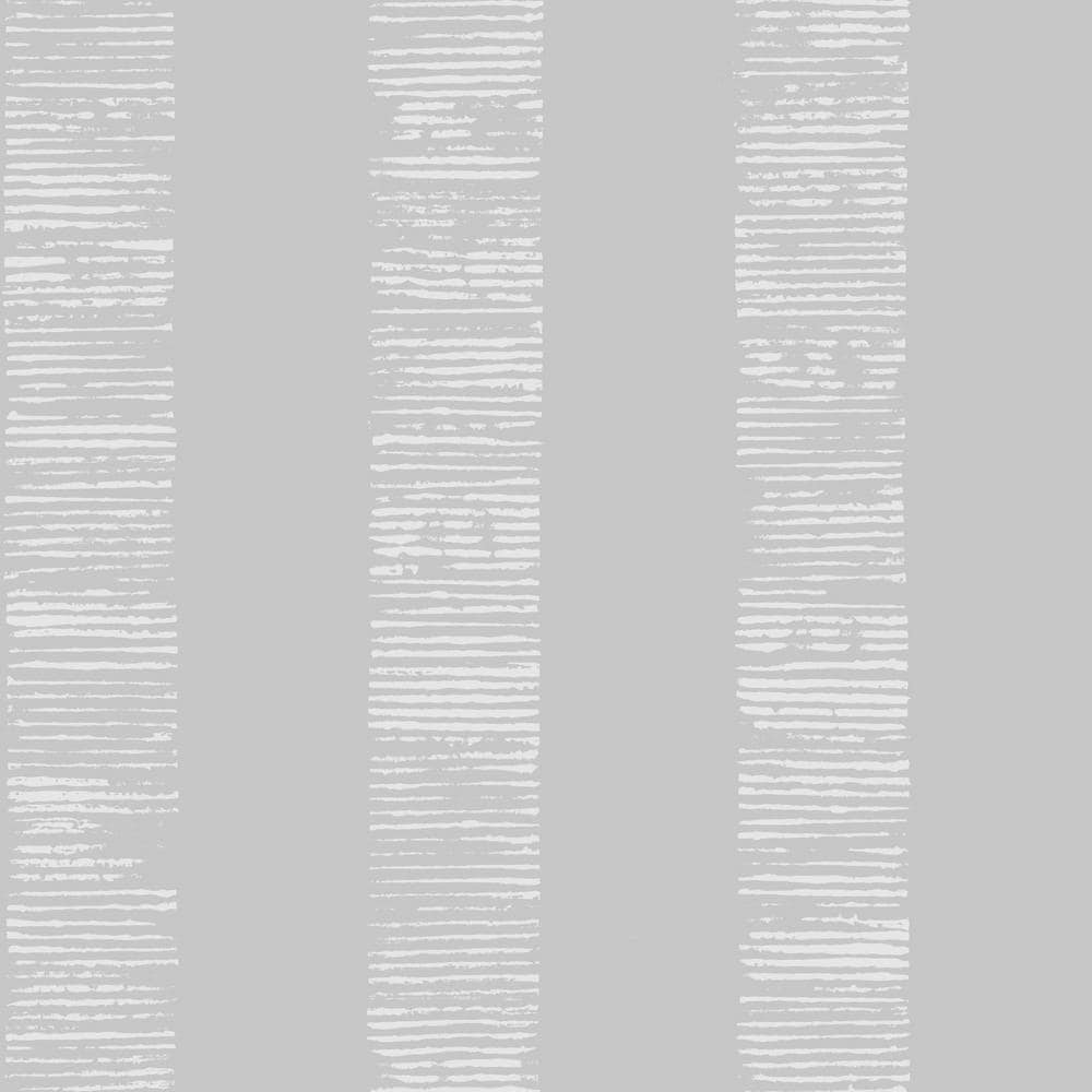 Graham & Brown 10426694 8-Inches Silver Paper Stripes 0.6-Sq. Feet Unpasted Paste the wall Wallpaper Sample