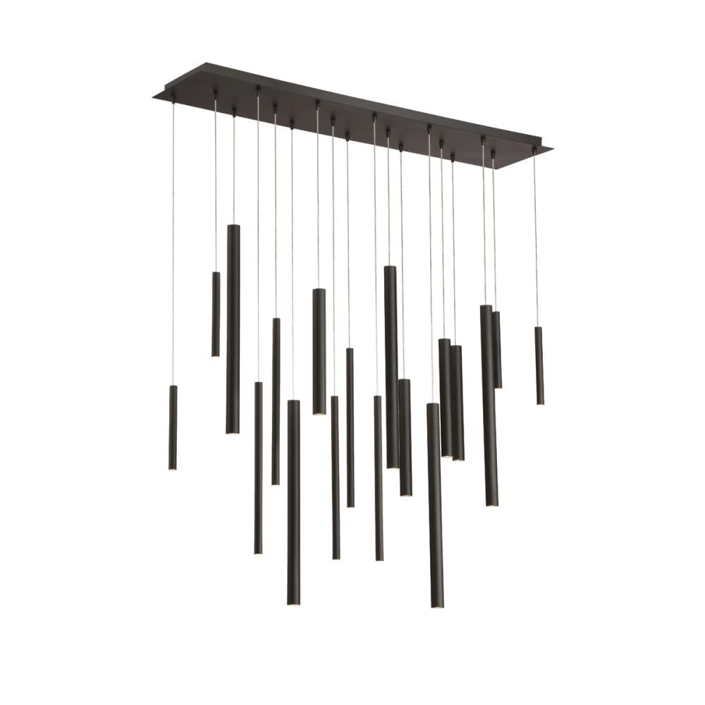 Eurofase 31446-013 Santana 18 -Light Matte Black Modern/contemporary Integrated LED For Use in Dining Rooms, Foyers, Kitchens, Living Rooms Chandelier