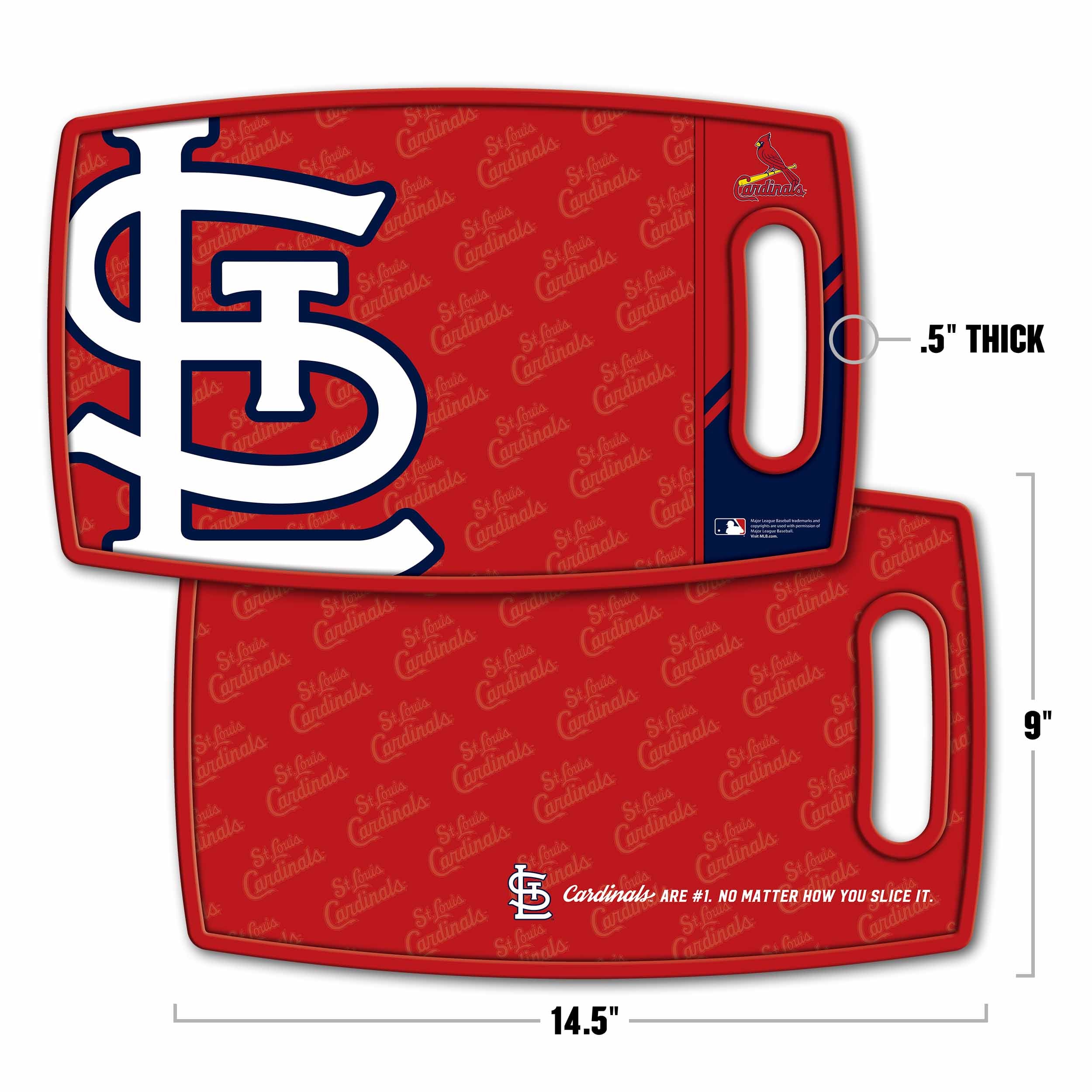 Sportula St. Louis Cardinals Logo Series Cutting Board 9-in L x 14