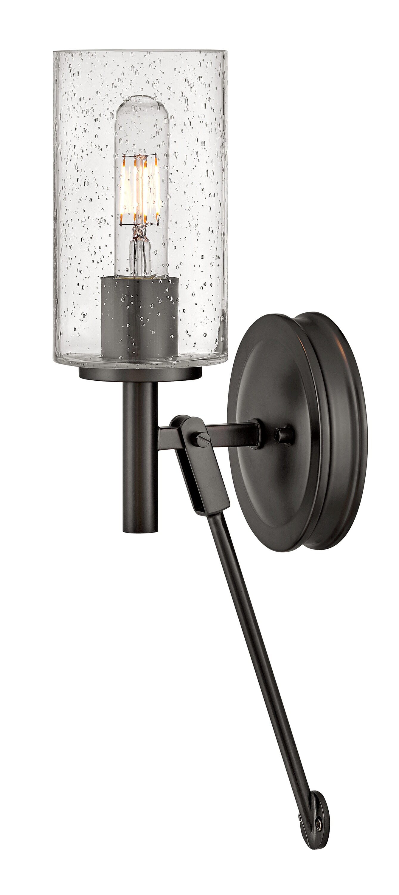 Hinkley 3380BX Collier 5-in W 1 -Light Satin Black Wall Sconce