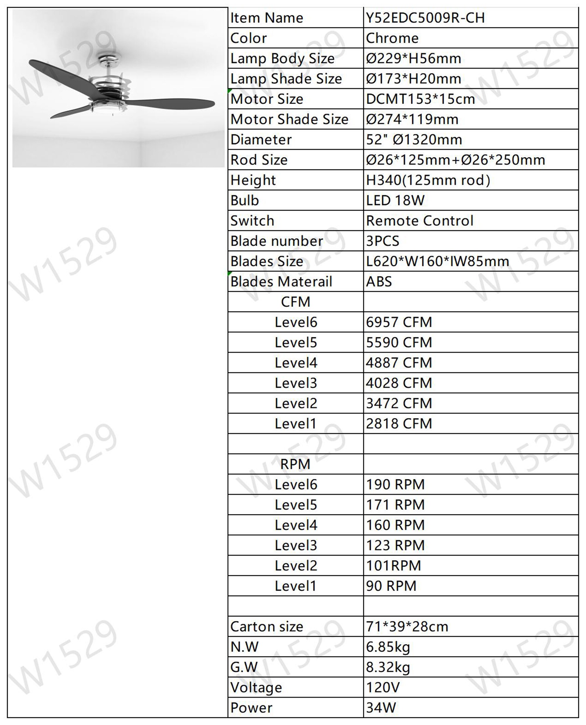 Bybafun YB5700134 Ceiling-Fans - View #8